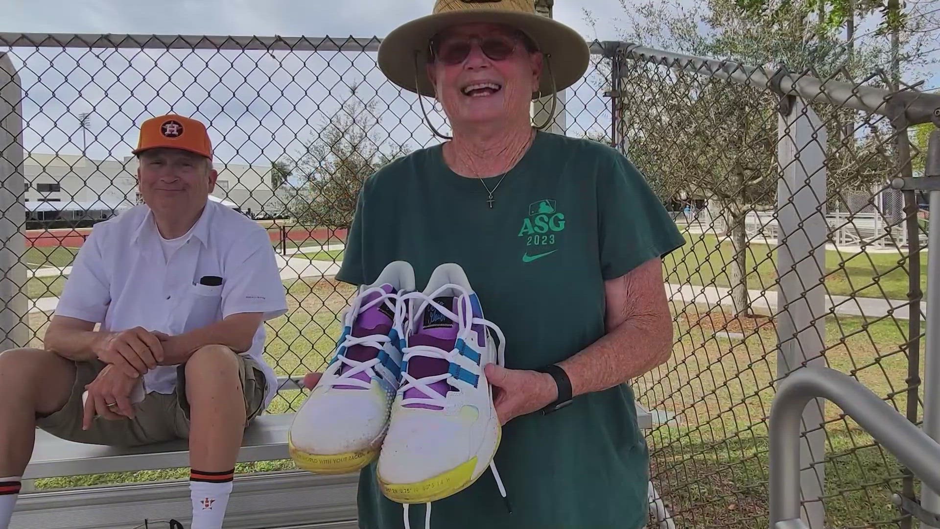 Donna, from the Houston area, is one of the Astros most loyal fans. She’s been going to spring training for decades.