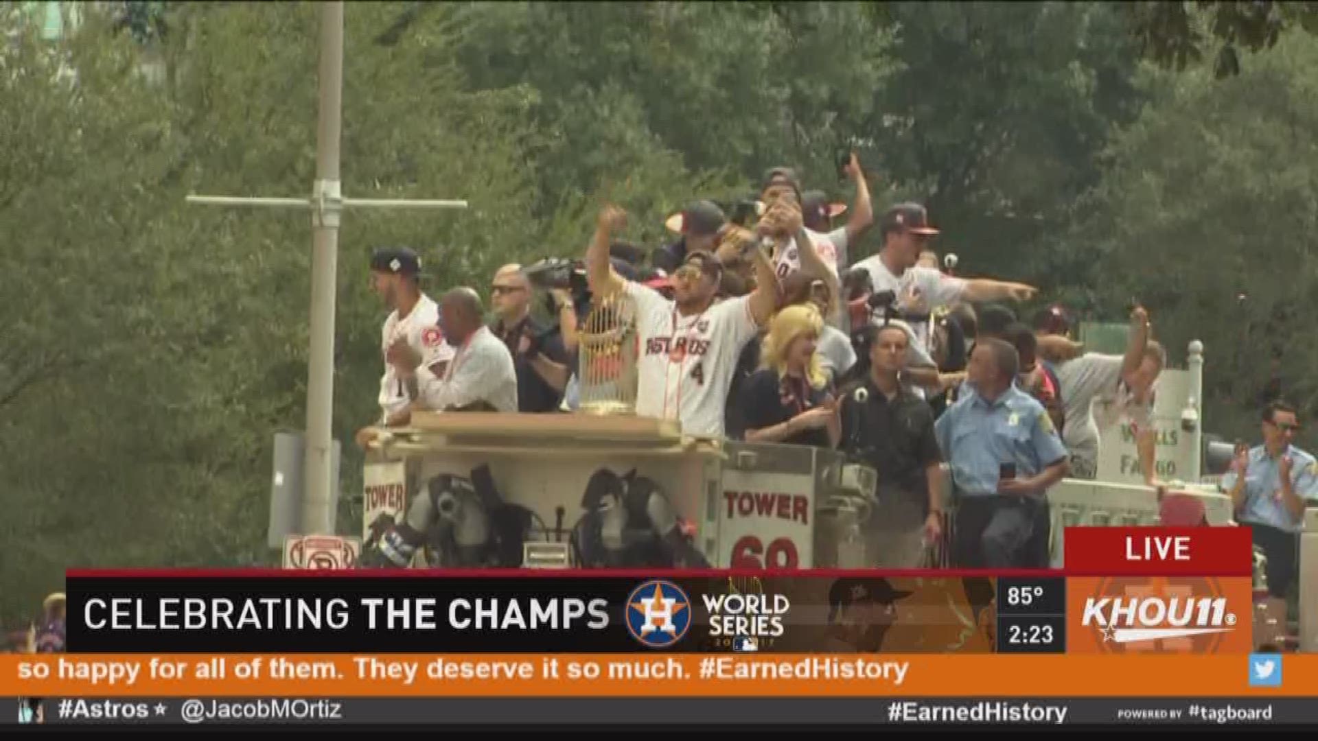 The city of Houston gathered downtown to celebrate the Astros' first ever World Series championship.