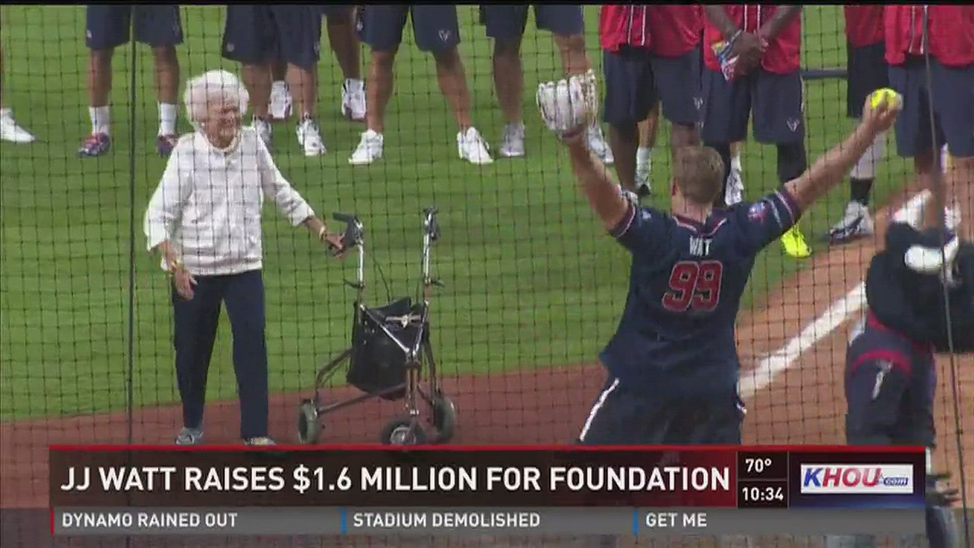 The fourth annual JJ Watt Charity Softball Classic raised $1.6 million dollars on Saturday. The Texans' star played well, even hitting a homer and then spoke to the media at a press conference after the game.