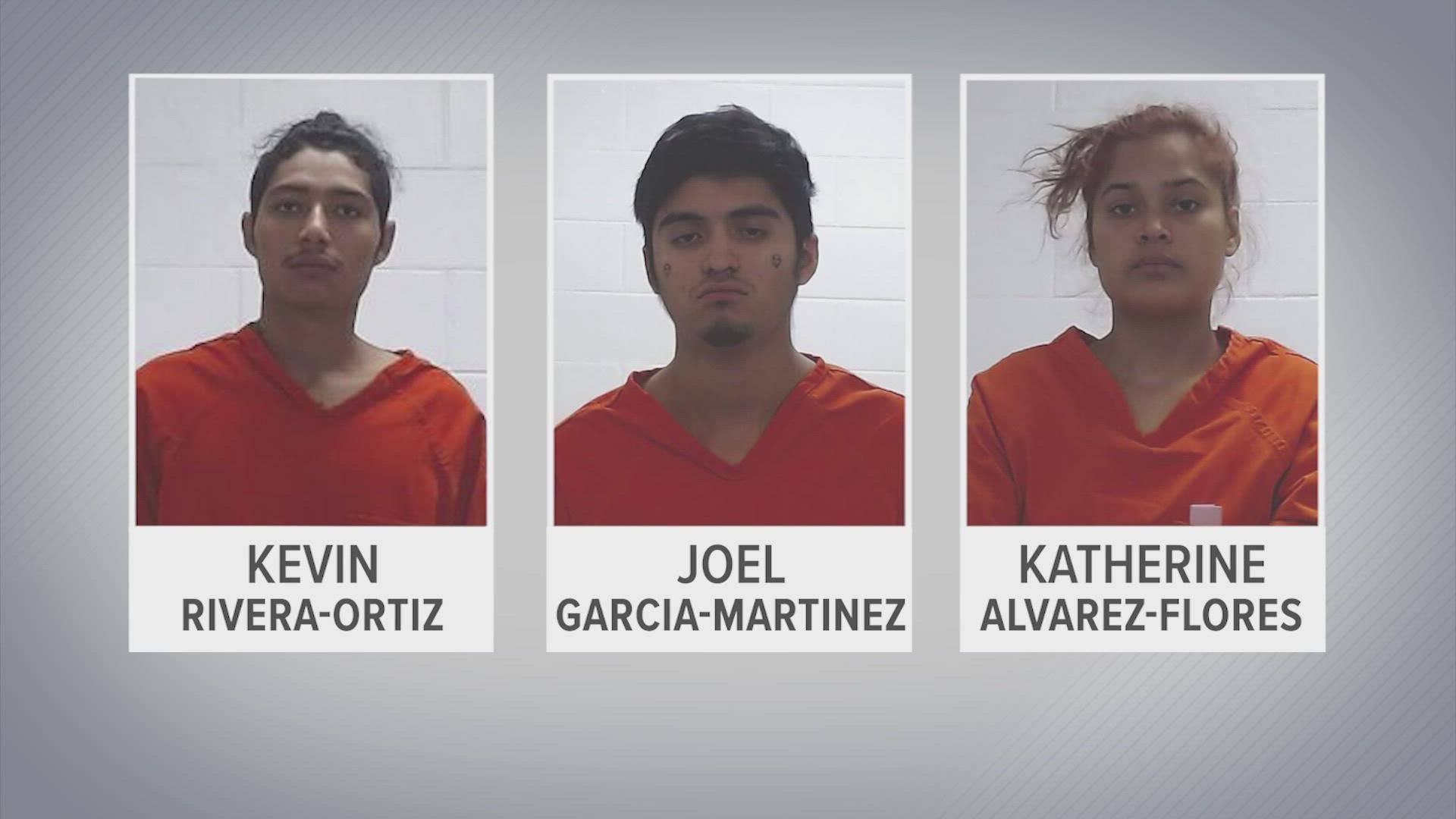 Kevin Rivera-Ortiz, 19, Joel Garcia- Martinez, 20, and Katherine Alvarez-Flores,20, are all charged with murder in the death of Emily Rodriguez-Avila.