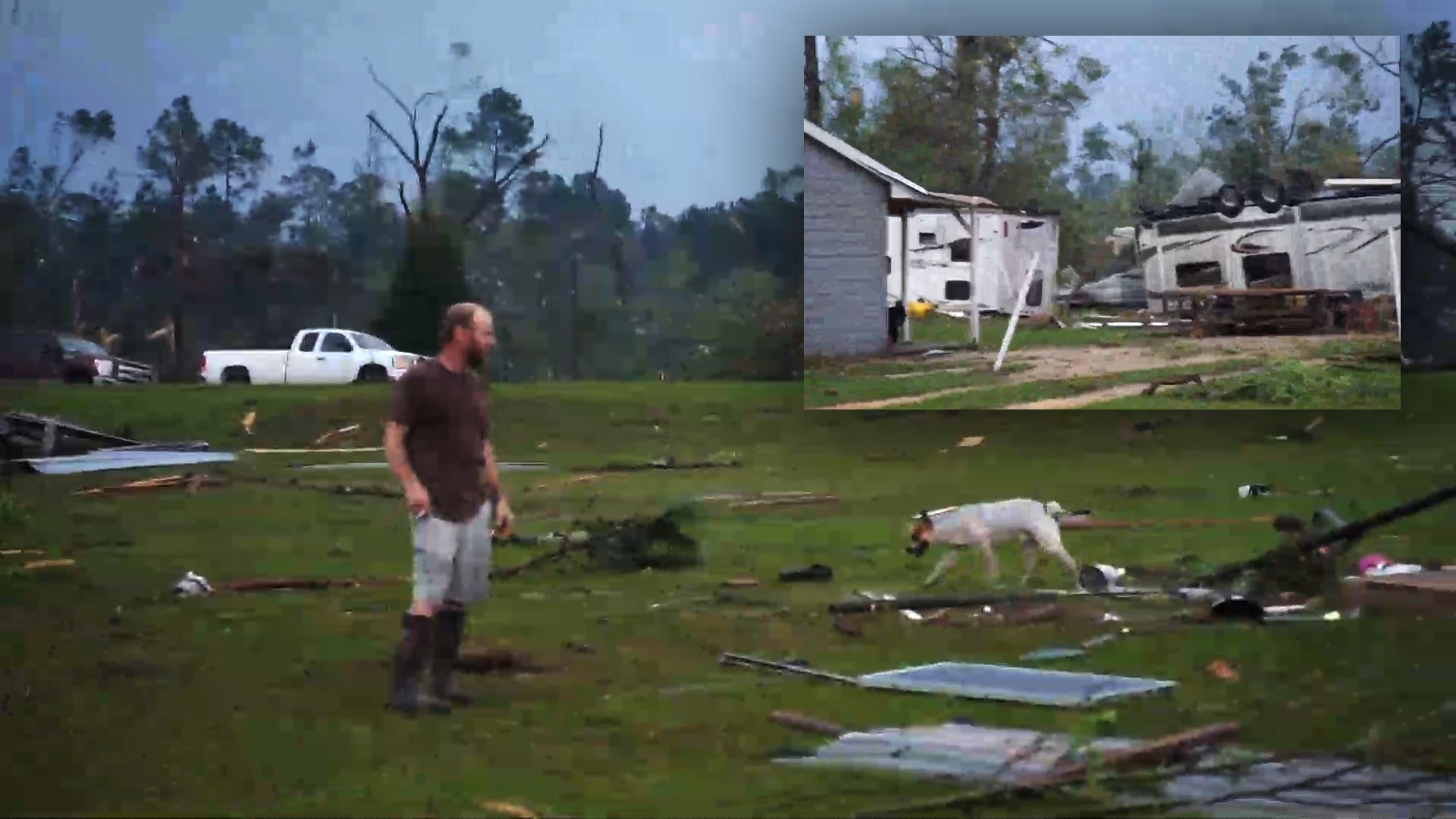Pobla Gallier’s home was nearly destroyed in Wednesday’s tornado that ripped through Polk County, about 75 miles northeast of Houston.