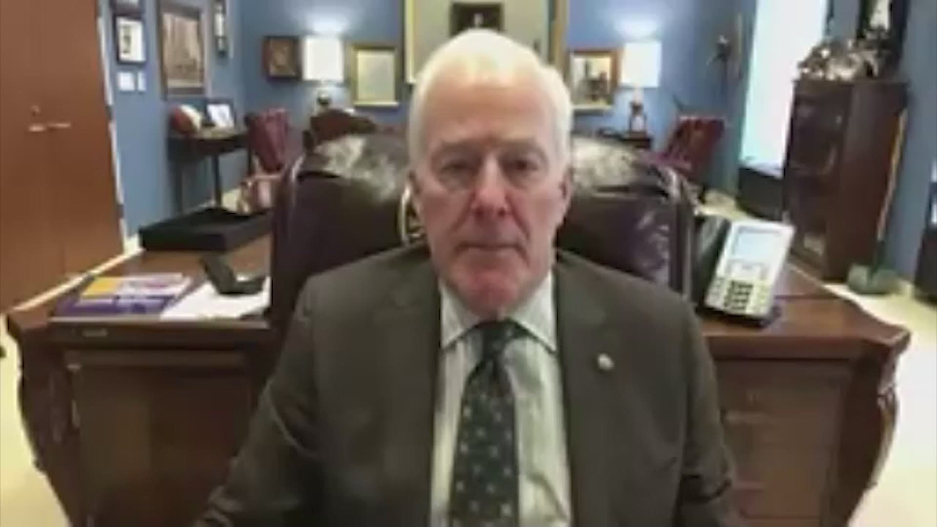 Sen. Cornyn says he'll reserve judgment in Trump's impeachment trial, which begins Feb. 8.