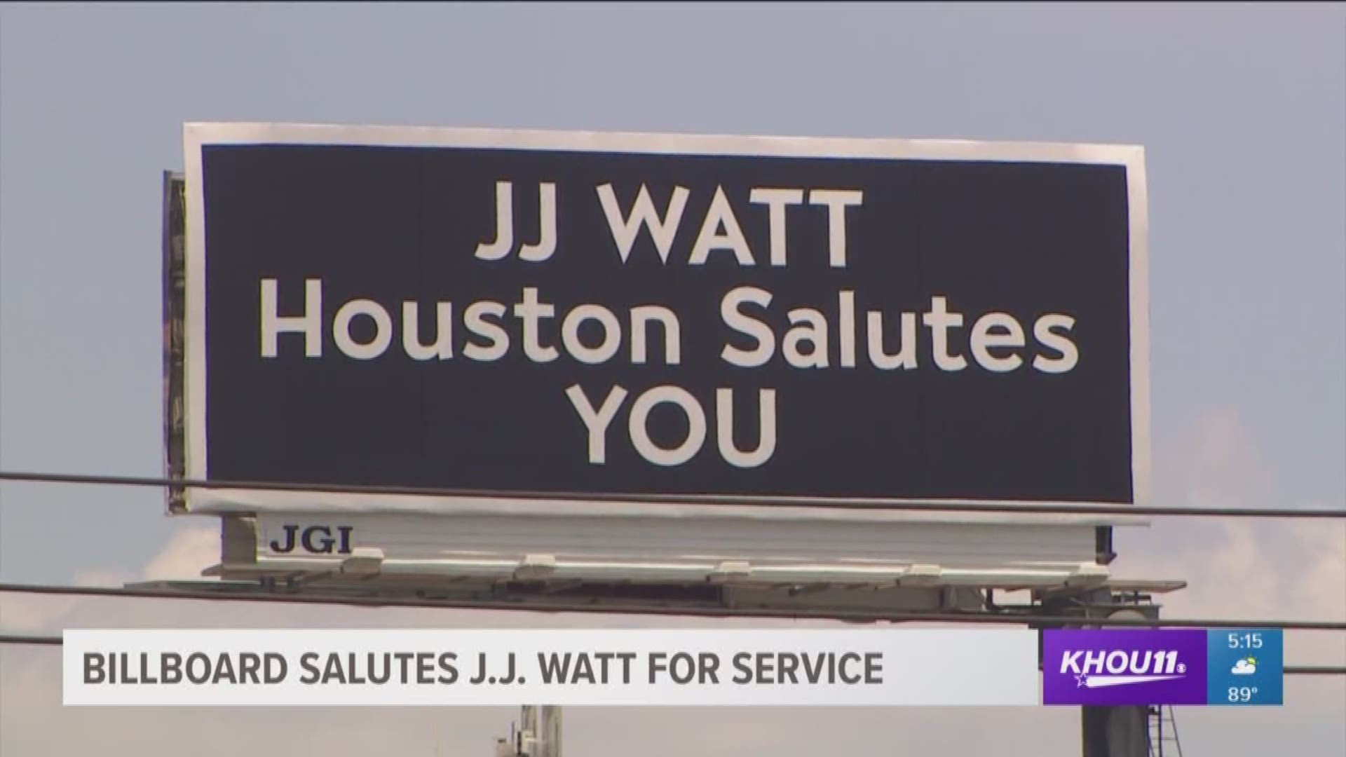 If you've driven down the Southwest Freeway in the last couple of days, you've probably seen the huge billboard saluting JJ Watt.