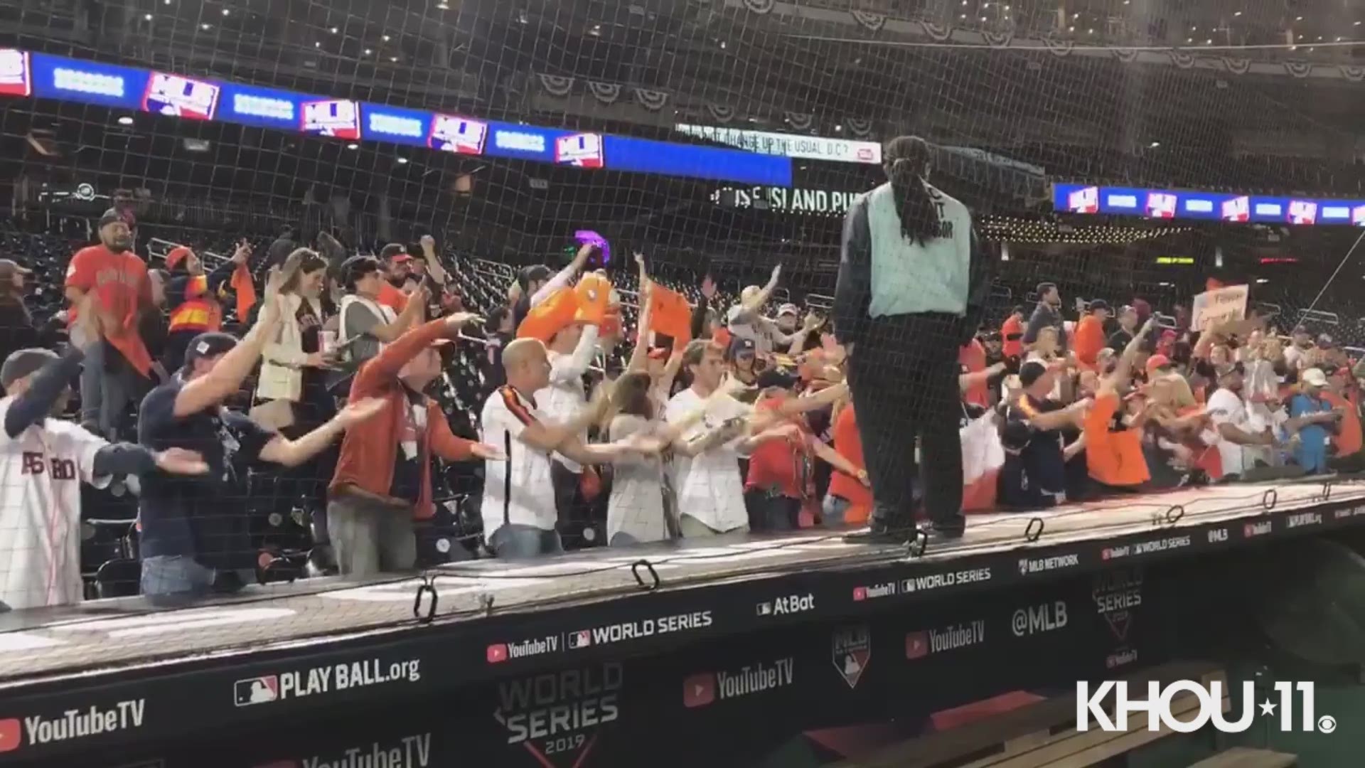 Fans celebrated the Astros Game 5 win in the world Series by singing their own version of Baby Shark.