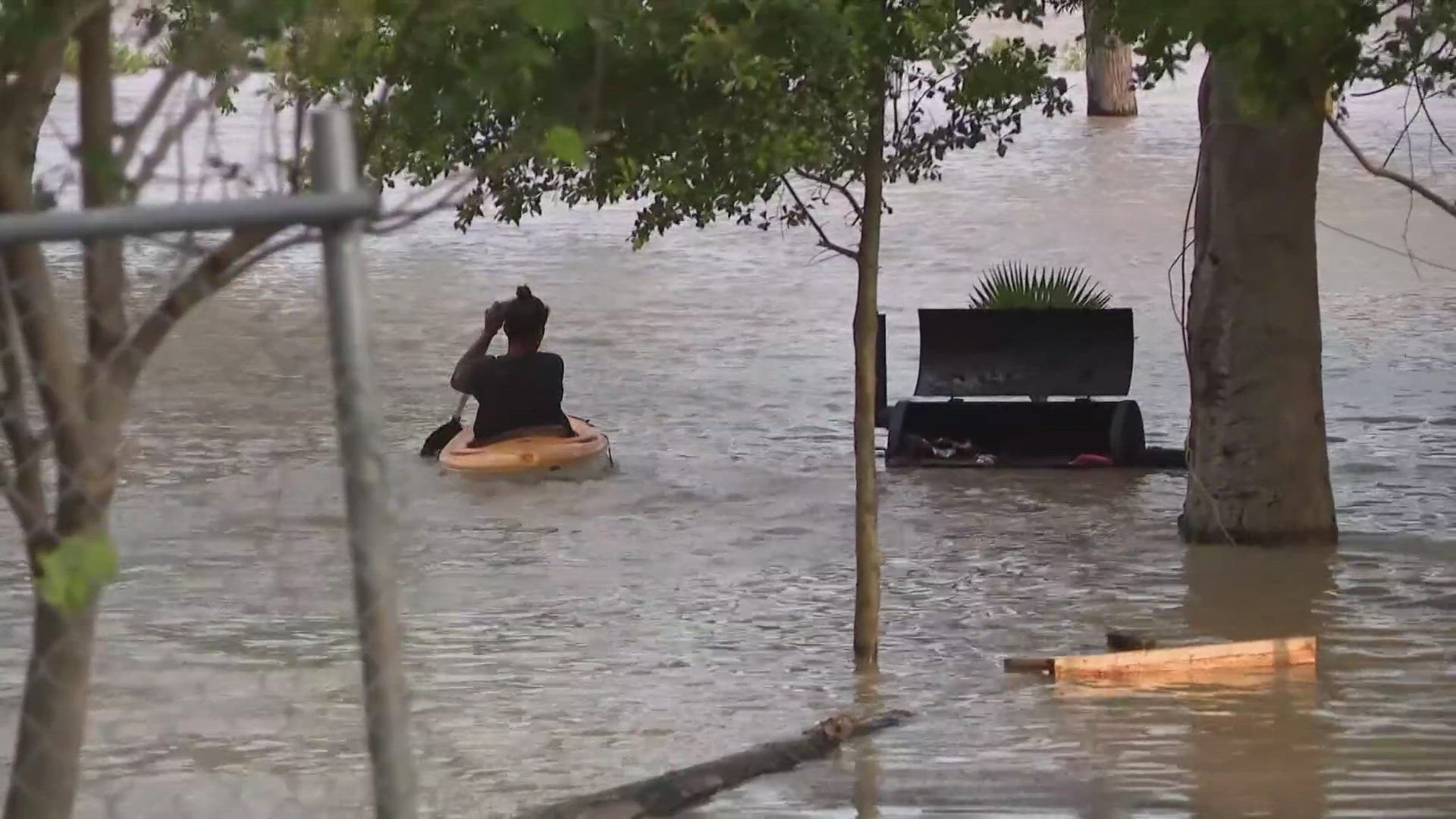 Channelview-area residents say the levels dropped a foot overnight, but new rainfall pushed those levels right back up.