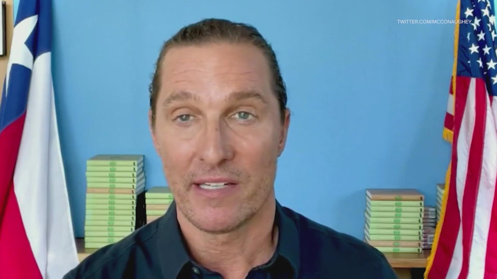 McConaughey made the announcement via a Twitter video.