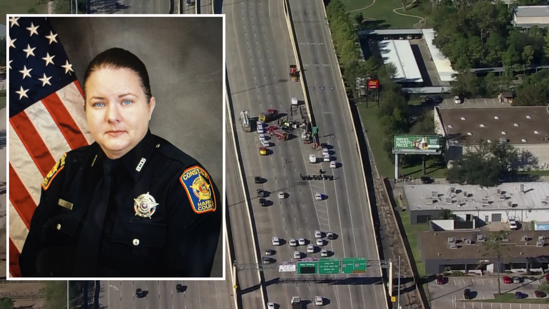 Pct. 5 said Deputy Constable Katherine Hutson was working an extra job and was not on duty at the time of the crash. I-10 was closed for over seven hours.