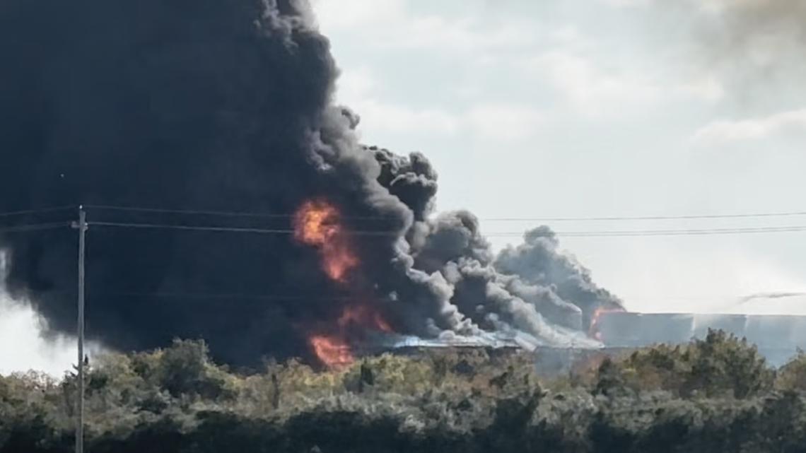 Fire at decommissioned power plant in Bacliff area '100% out,' officials say