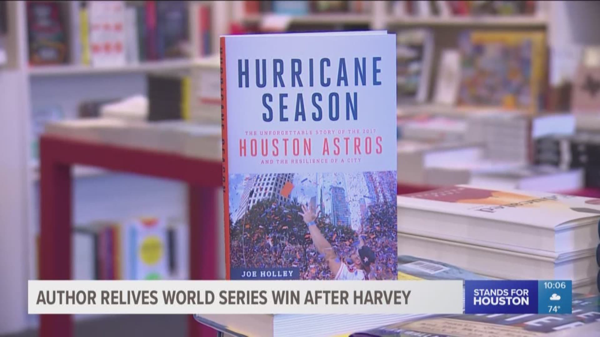 A former US attorney and Astros fans gathered at Brazos Bookstore to get their hands on a new book that immortalizes the historic World Series Championship win after Hurricane Harvey. 
