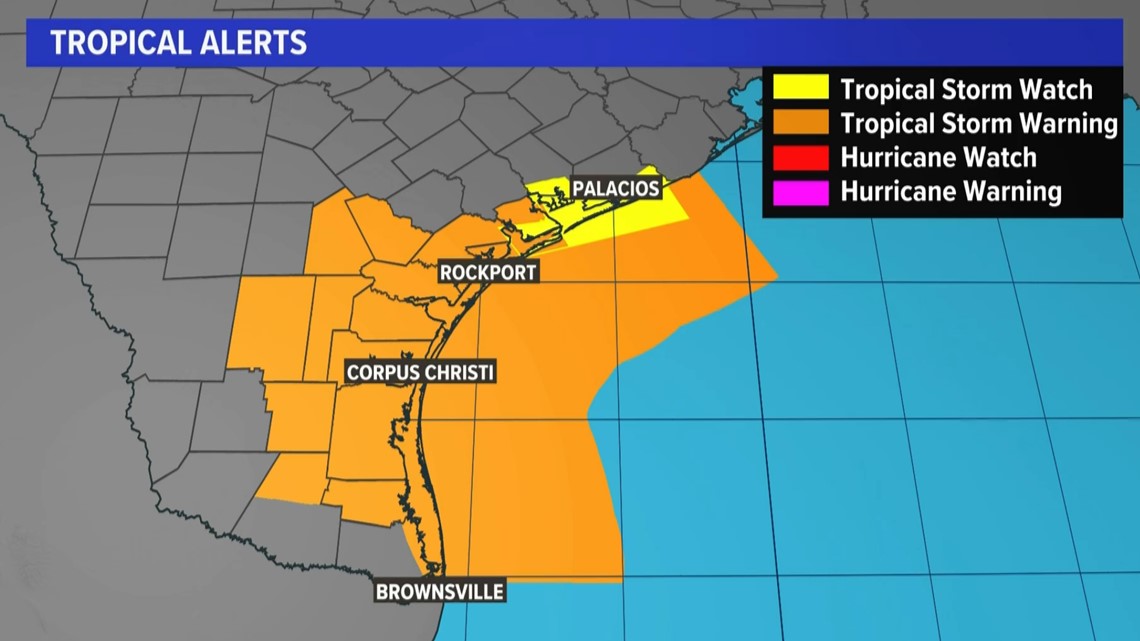 Tropical Storm Harold updates Path, radar & warnings