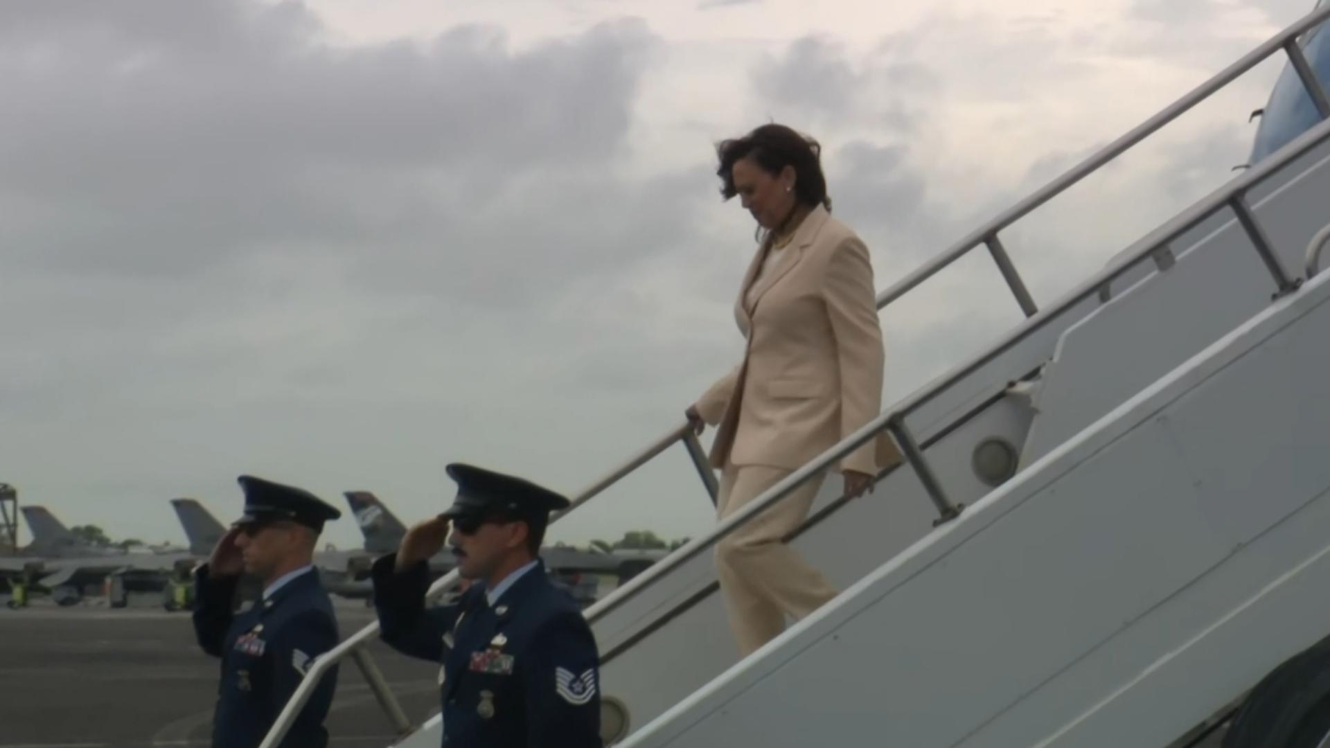 Vice President Kamala Harris landed in Houston on Wednesday and hit the ground running.