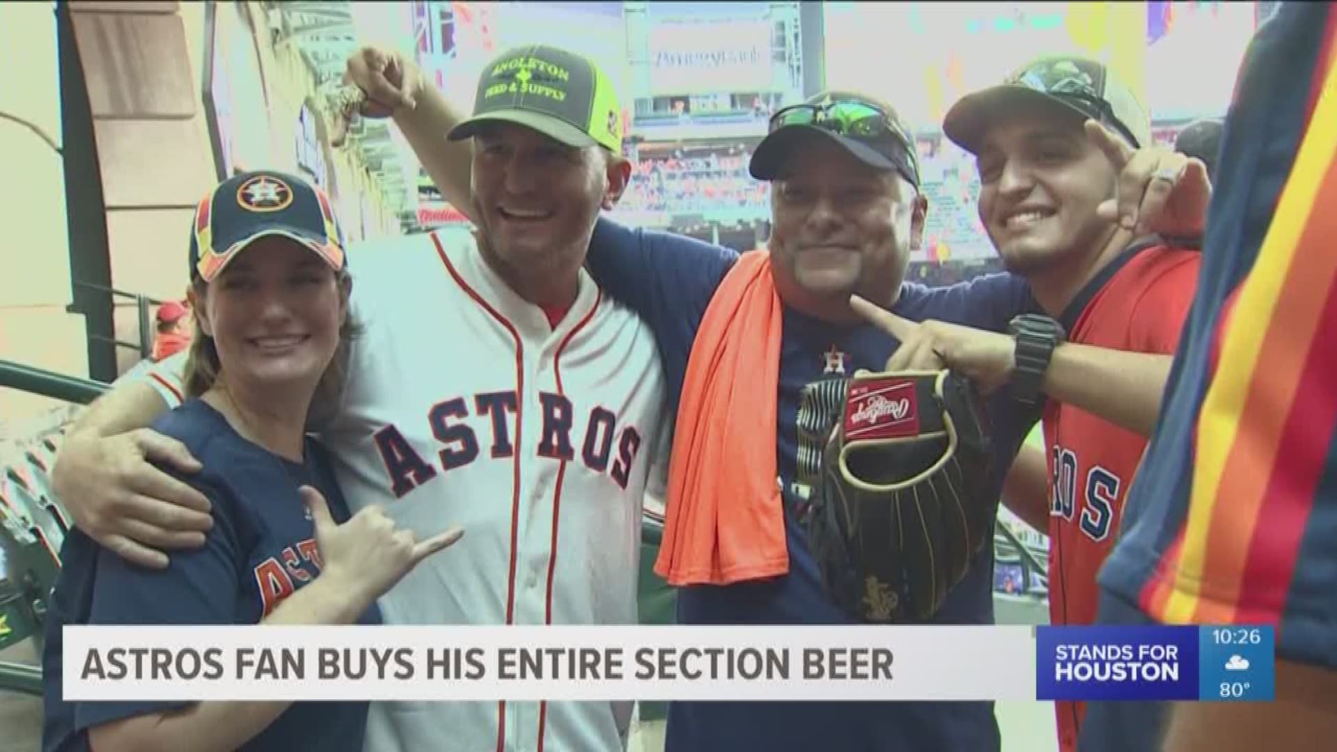 An Astros fan said he would buy beer for his entire section if George Springer hit a home run in the 5th inning of Game 1. And Springer gave him a dinger.