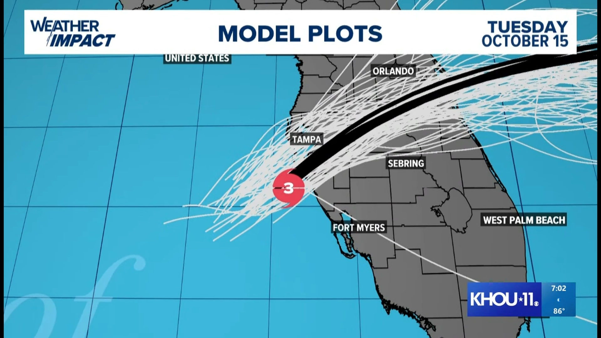 Hurricane Milton tracker live Cone, spaghetti models, warnings