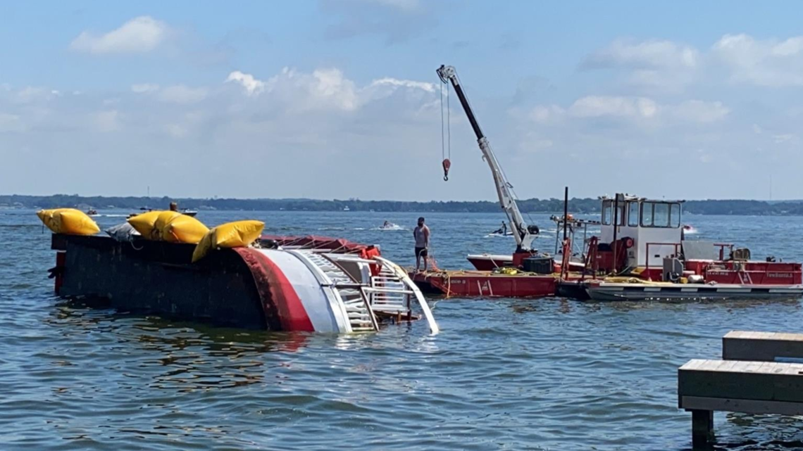 Lake Conroe party boat capsizes; 53 rescued, 1 dead