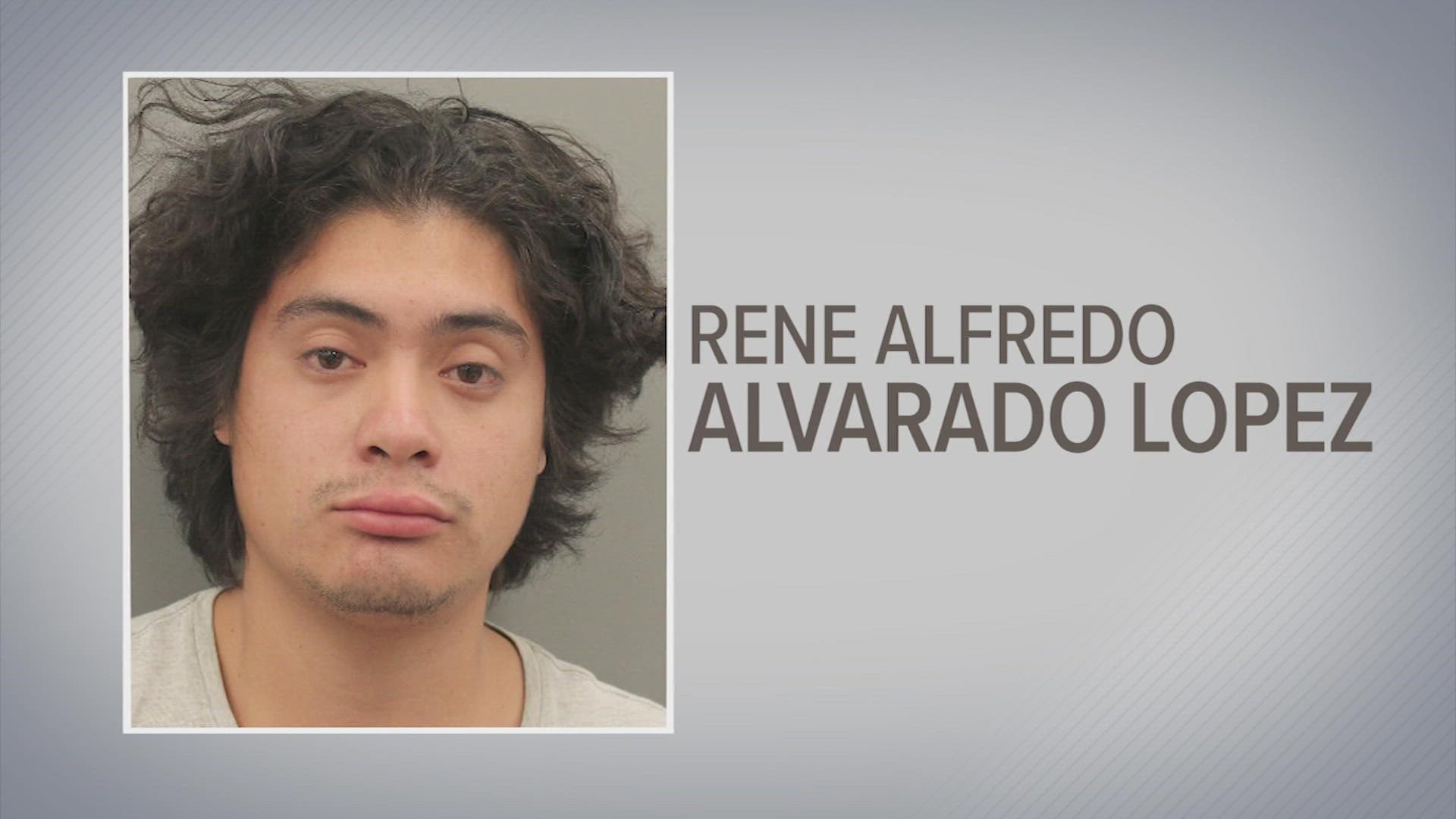 Rene Alfredo Alvaredo, 22, is also charged with failure to stop and render aid after the toddler was run over at an apartment complex.