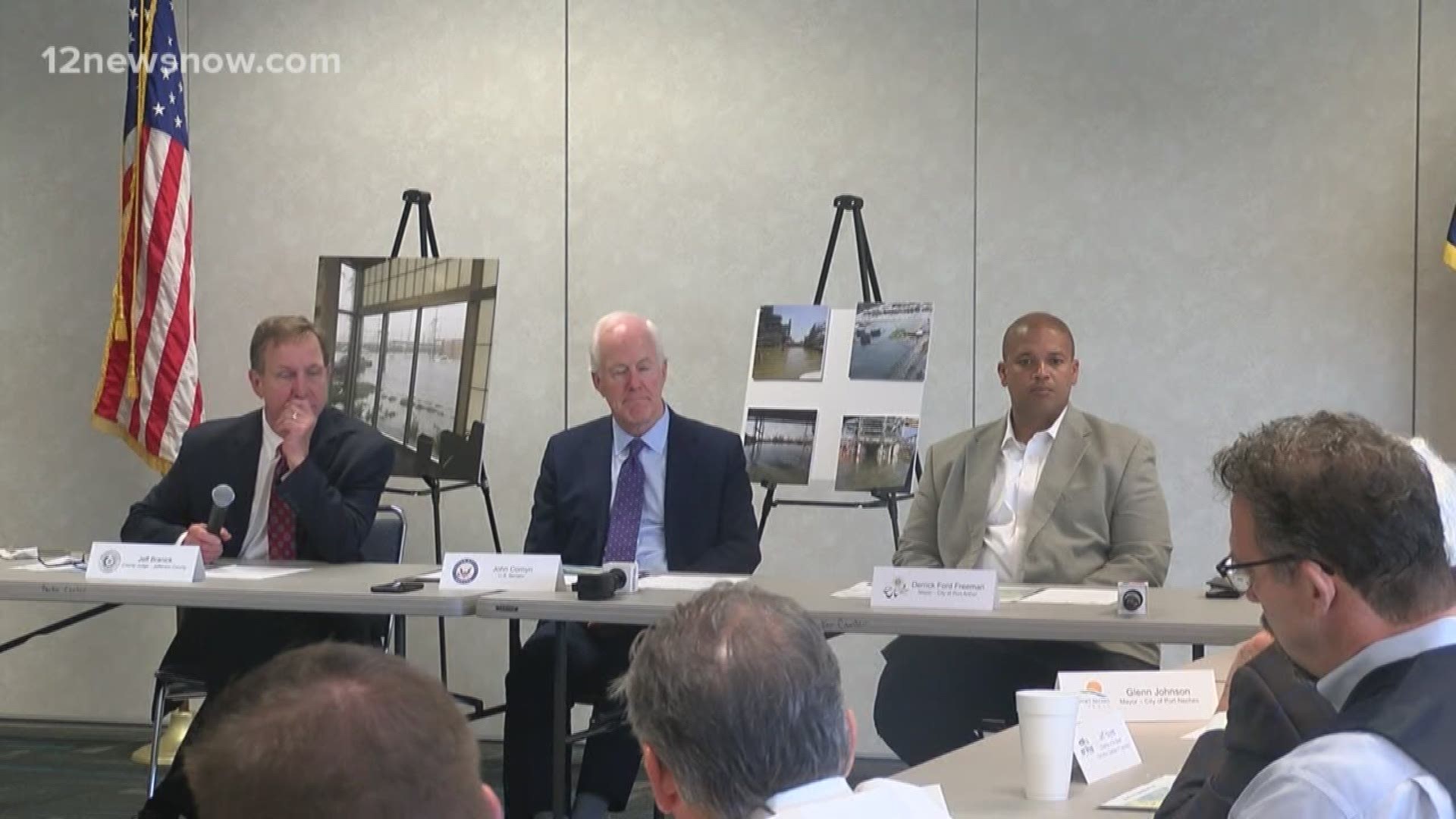 Senator Cornyn discusses Port Arthur levee project 
