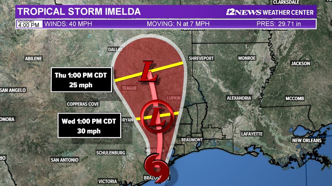 Tropical Storm Imelda To Bring Heavy Rain To Southeast Texas ...