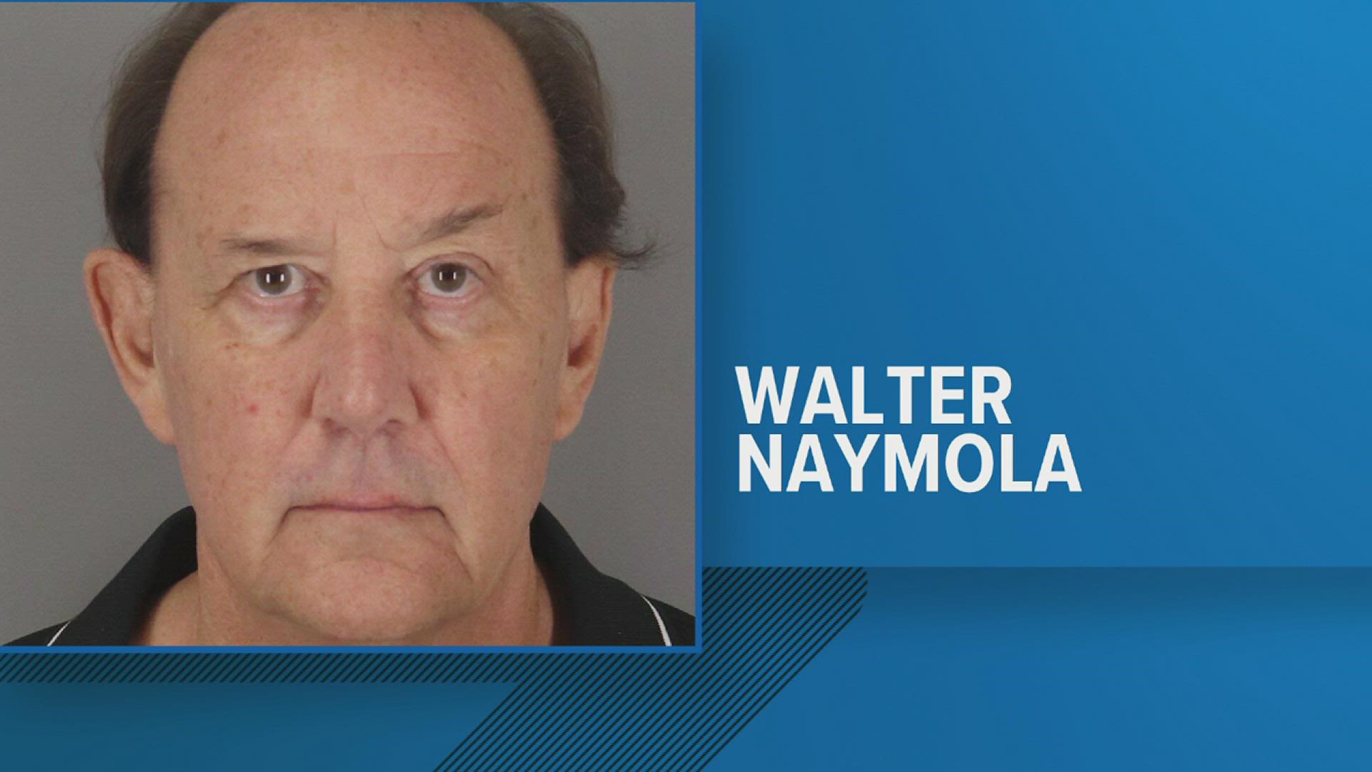 Walter Eugene Naymola Jr.,65, booked himself in at 2:06 p.m. Monday and posted a $300,000 bond shortly after.