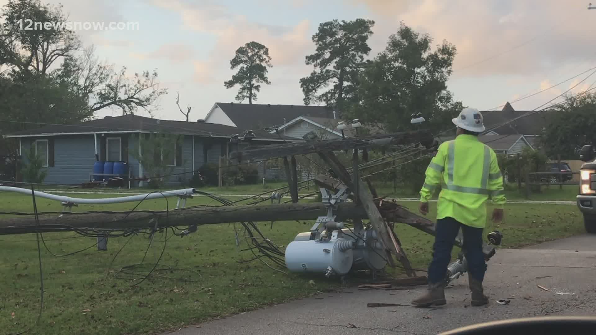 Power Lines Down, Lights Out After Chainsaw Accident In Beaumont 