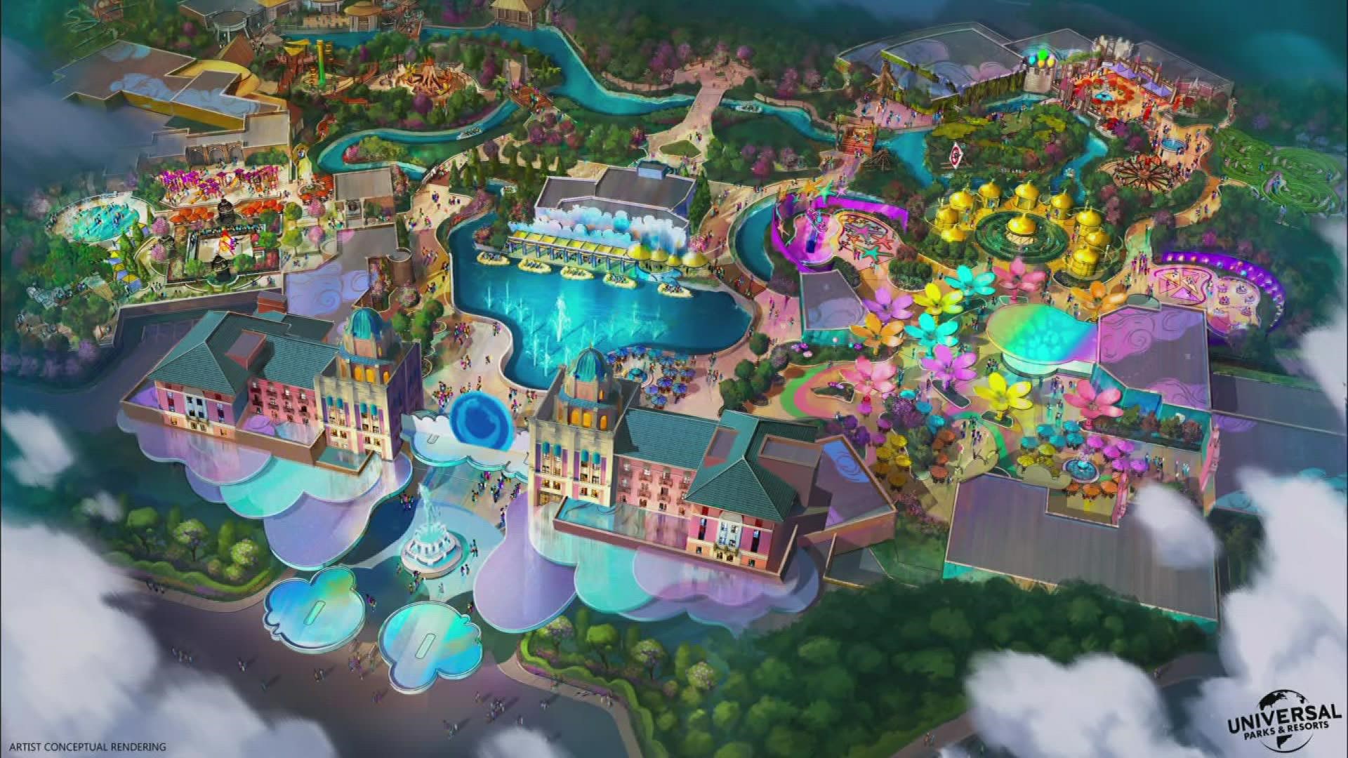 The park will be a kids-themed park with immersive experiences and rides involving Universal movies, leaders said.