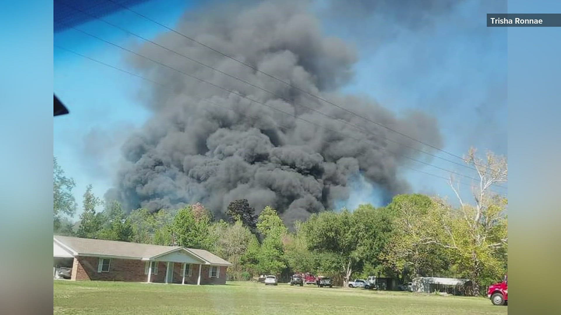 Jasper County Judge Mark Allen tells 12News someone set a fire on their property and the fire spread to someone else's property, which had tires in the yard.