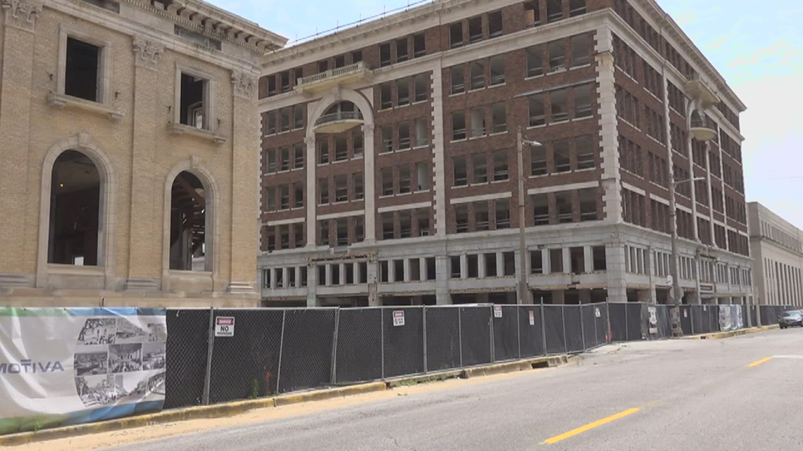 Construction resumes on 2 downtown Port Arthur buildings bought by Motiva in 2017
