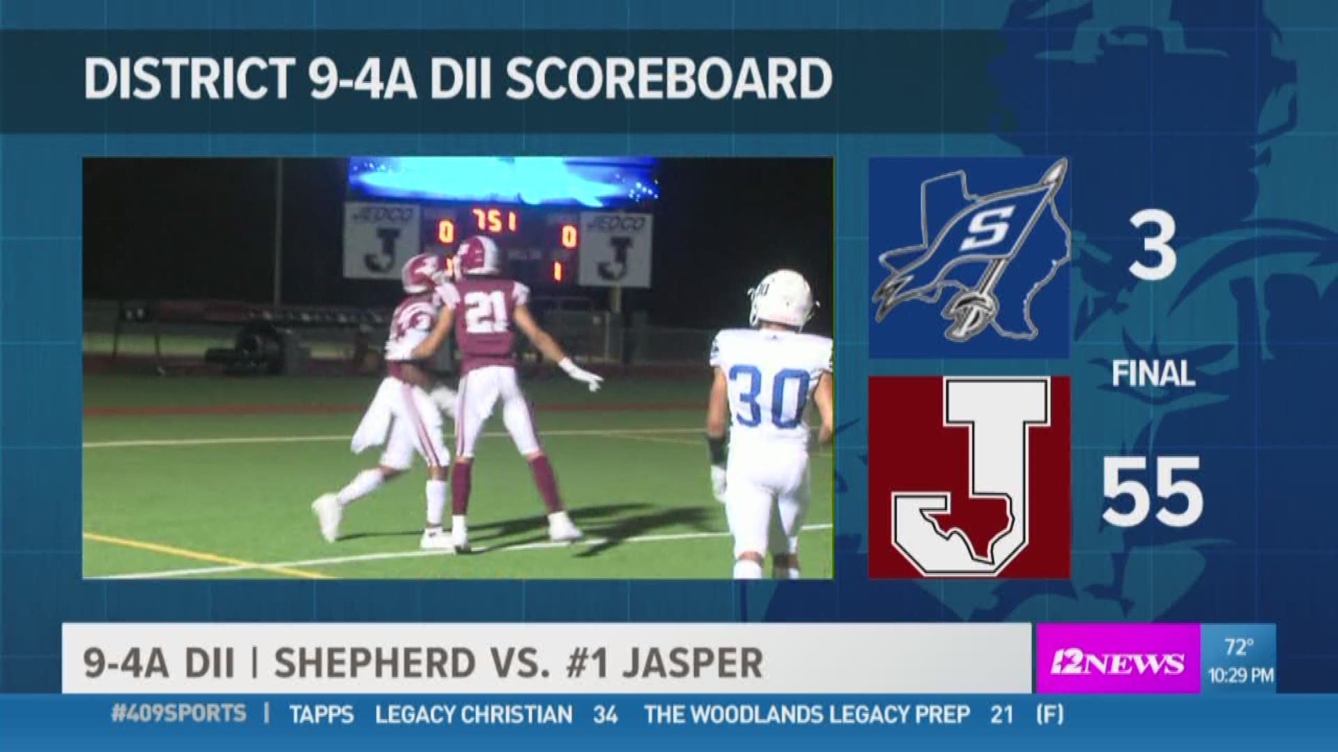 WEEK 7: Jasper High School slams Shepherd 55 - 3