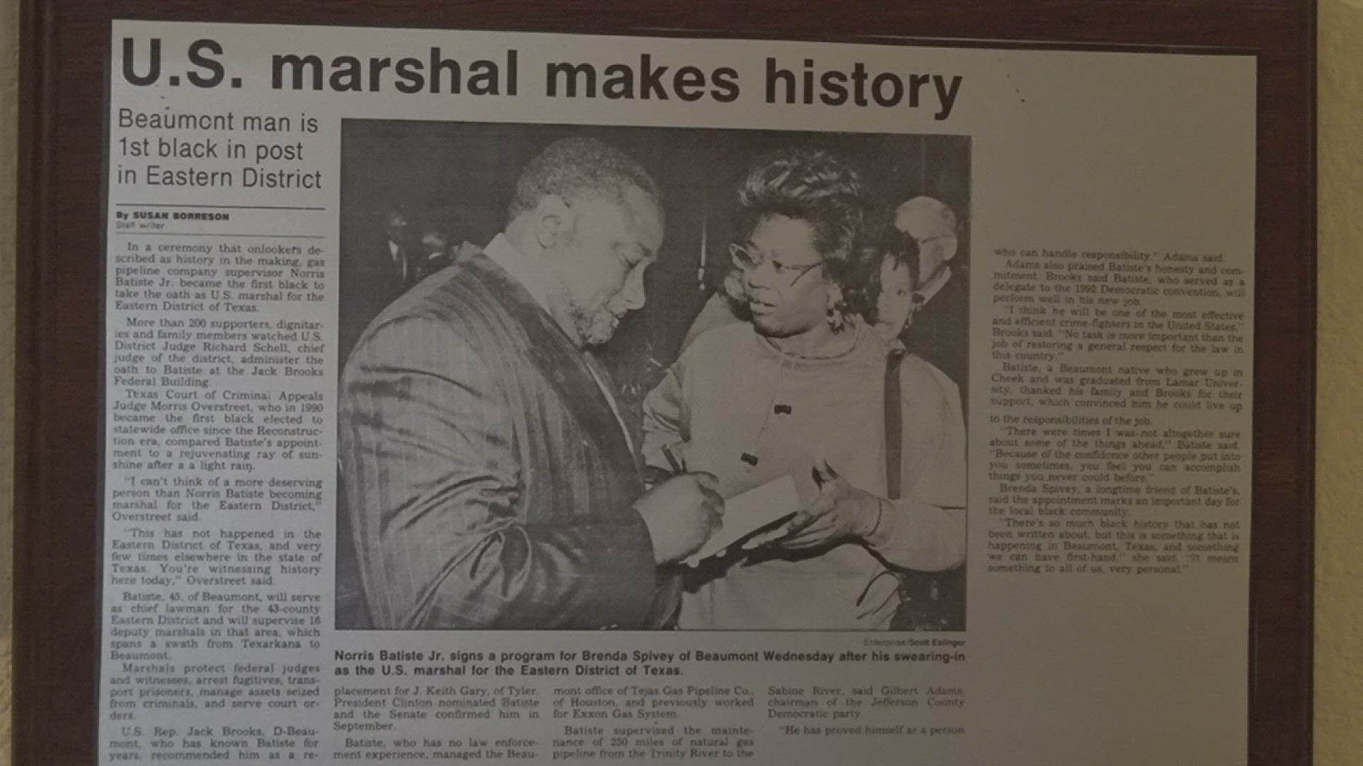 Beaumont man who served as first Black U.S Marshal in East Texas given special proclamation by the city