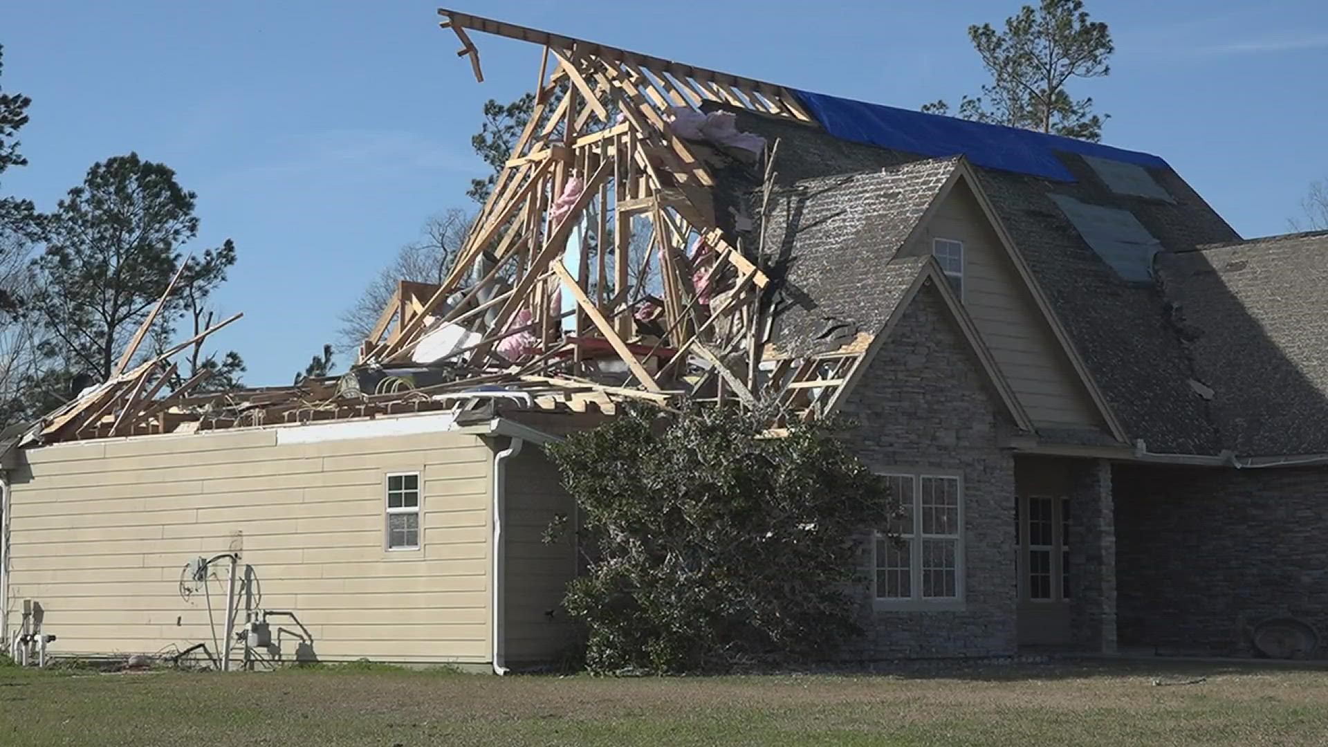 The Smith's are grateful to have insurance, but it's complicated. The tornado lifted and moved their house, which damaged the structure.