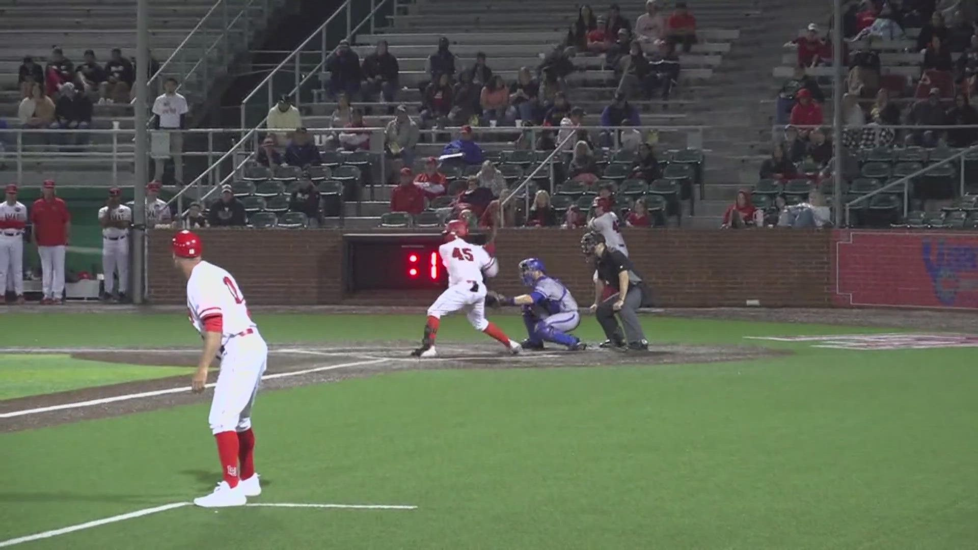 Lamar hosts UT Arlington in home opener at Vincent-Beck Stadium where the Cards collected 11 hits on their way to a 4-1 victory.