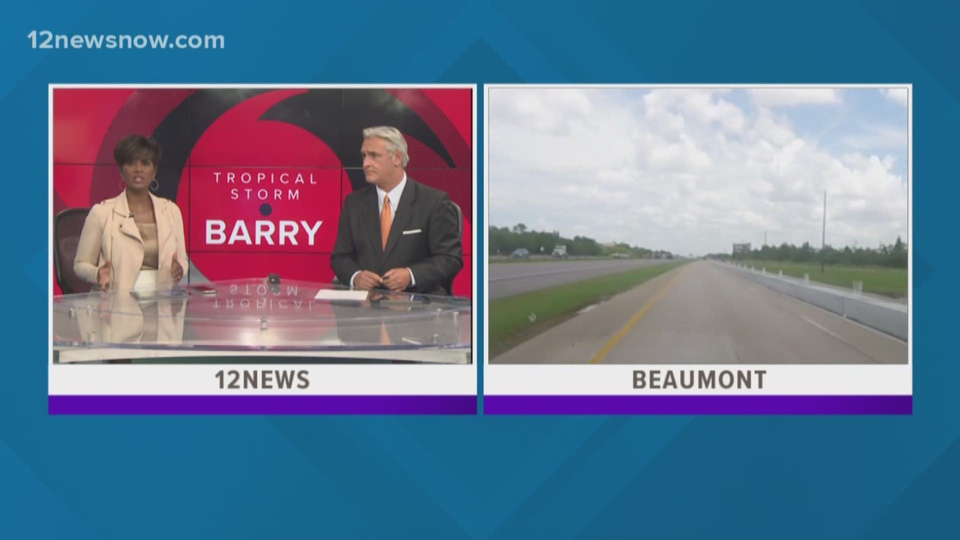 Even though Tropical Storm Barry is not headed our direction, the City of Beaumont is preparing for rain and wind. Work was set this weekend to demolish the Brooks Road overpass on I-10, but now that's been rescheduled for next weekend.