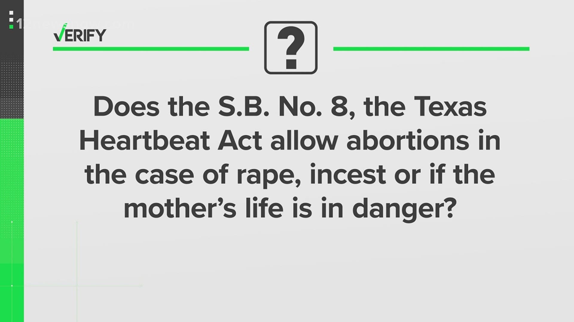 Some people have seen conflicting reports about the new Texas law.