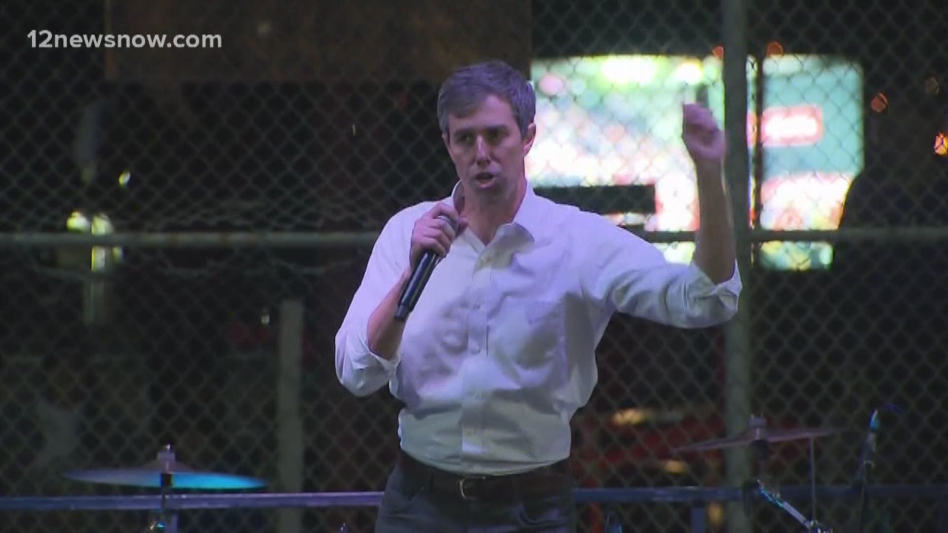 Beto O'Rourke took to the streets of El Paso leading a march that would lead to his rally across the street from where President Trump was currently holding his rally. O'Rourke used his rally to oppose the border wall.