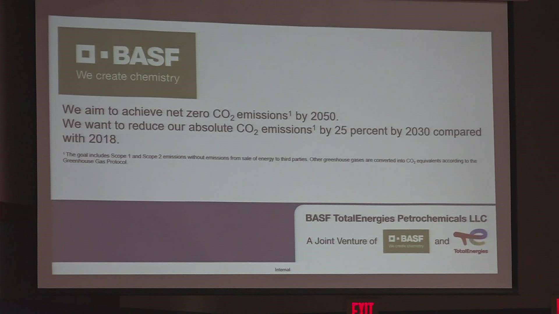 BASF is aiming to hit net zero CO2 emissions by 2050.