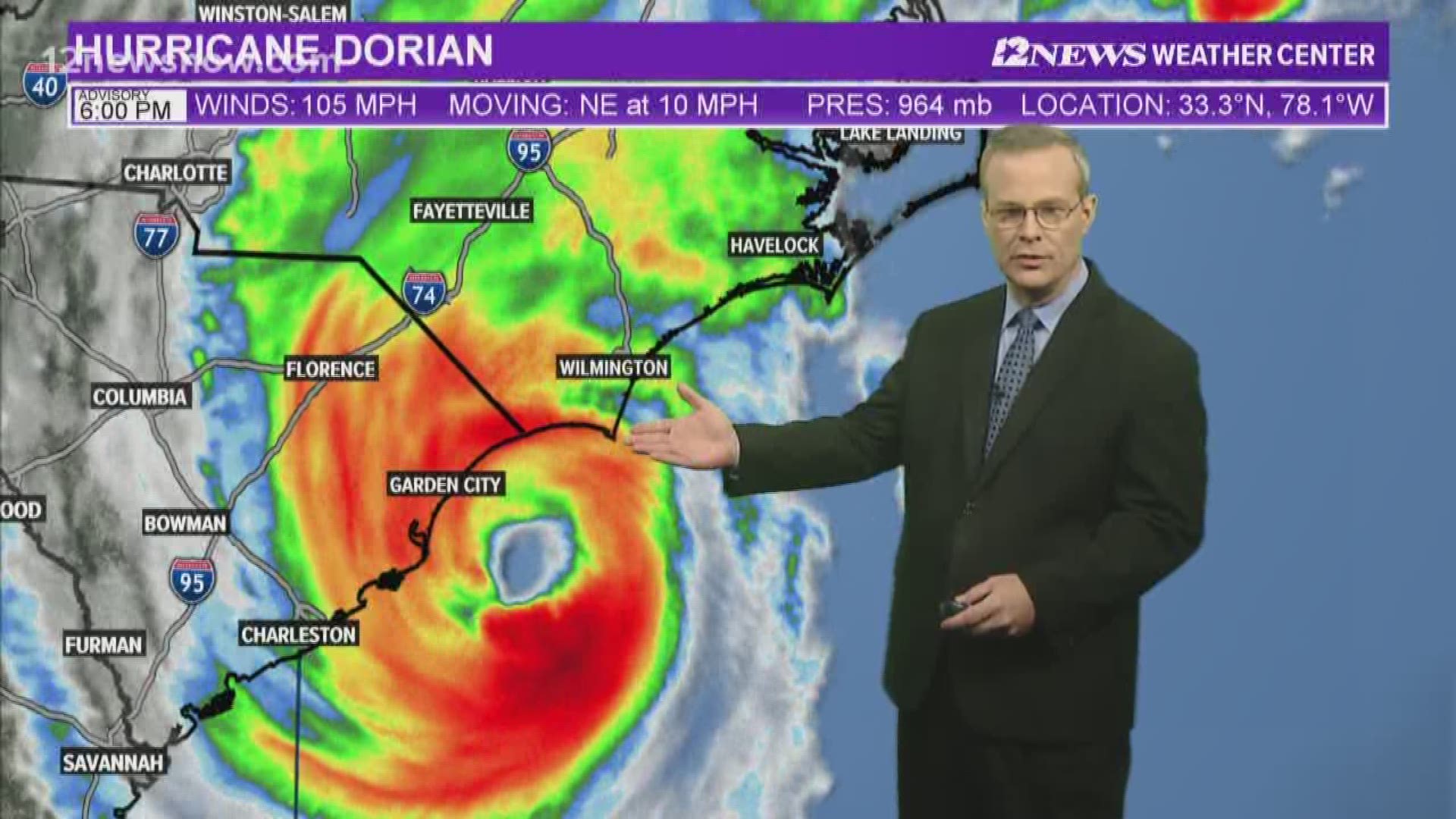 The storm is continuing to create hazardous conditions for North and South Carolina.