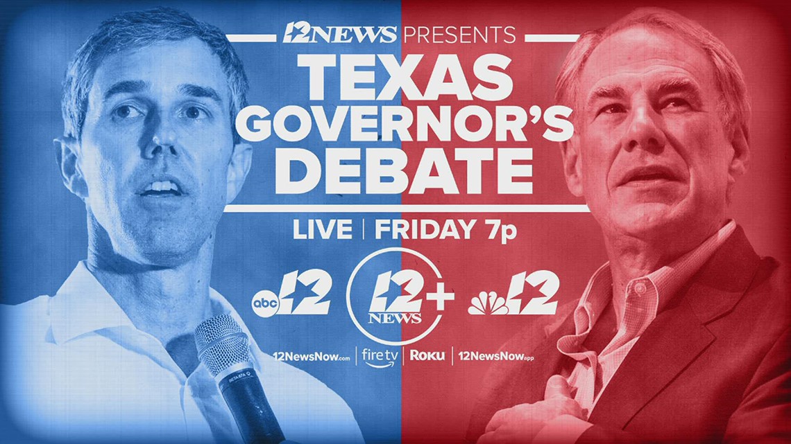 12News presents Texas Governor's Debate Friday at 7 p.m.
