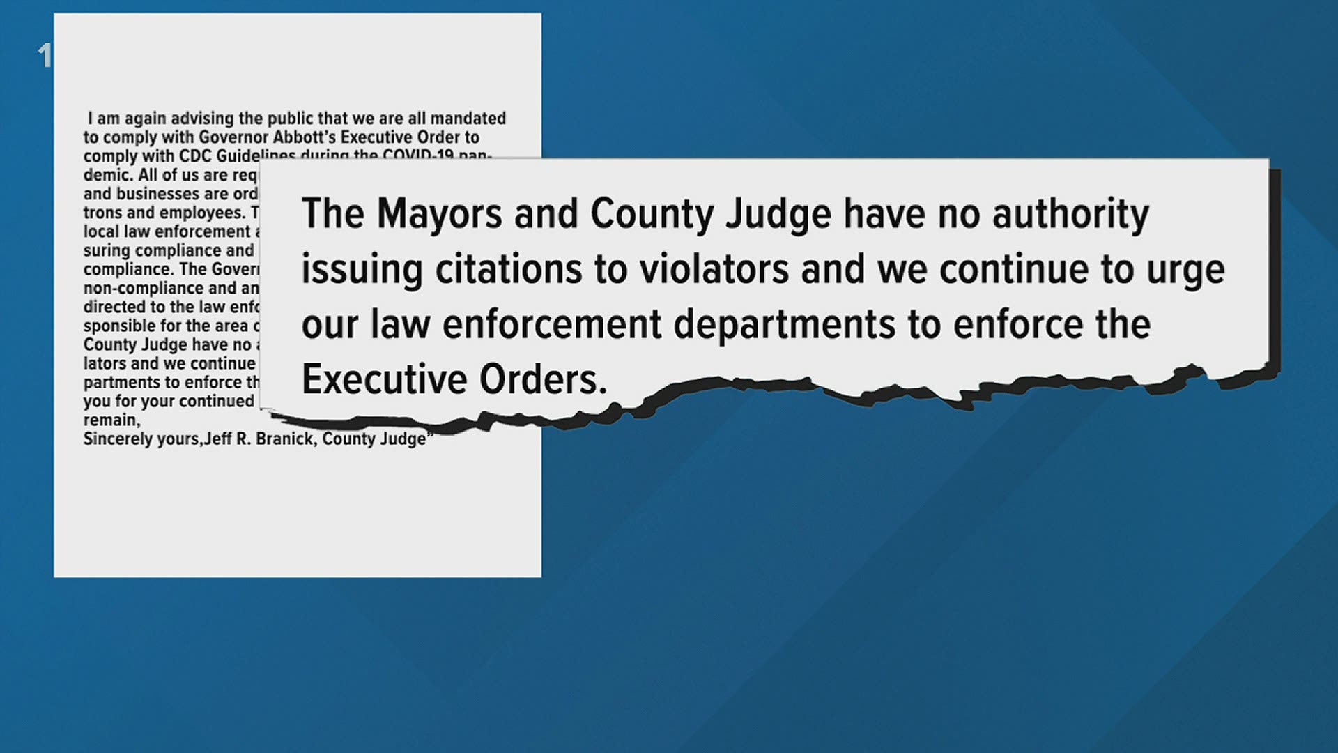 Judge Jeff Branick is reminding people and businesses that the mask order is still in place