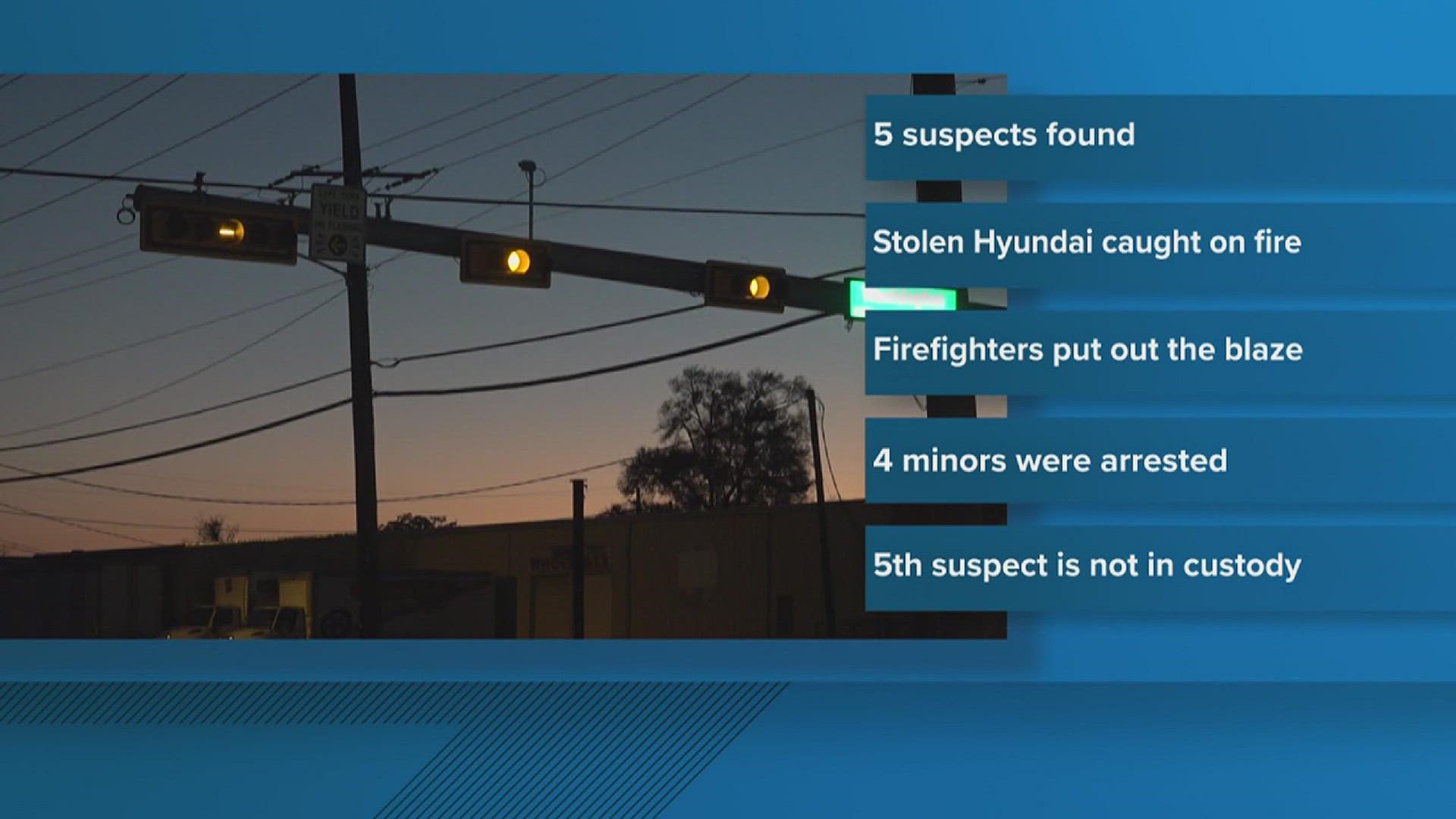 The chase ended when the Hyundai crashed at 11th Street and Washington Boulevard, hitting two other vehicles.