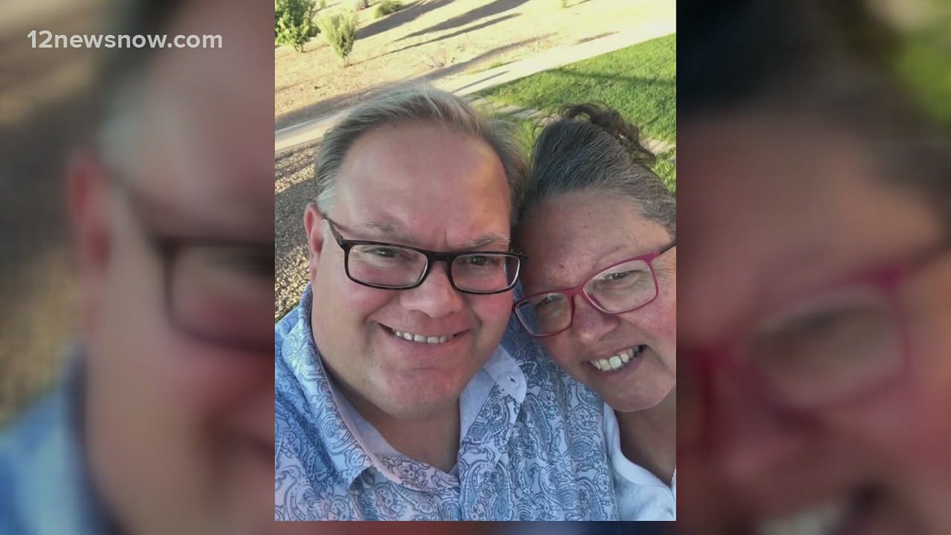 Jeffrey and Valerie Sanders became sick while driving home from a trip to California.