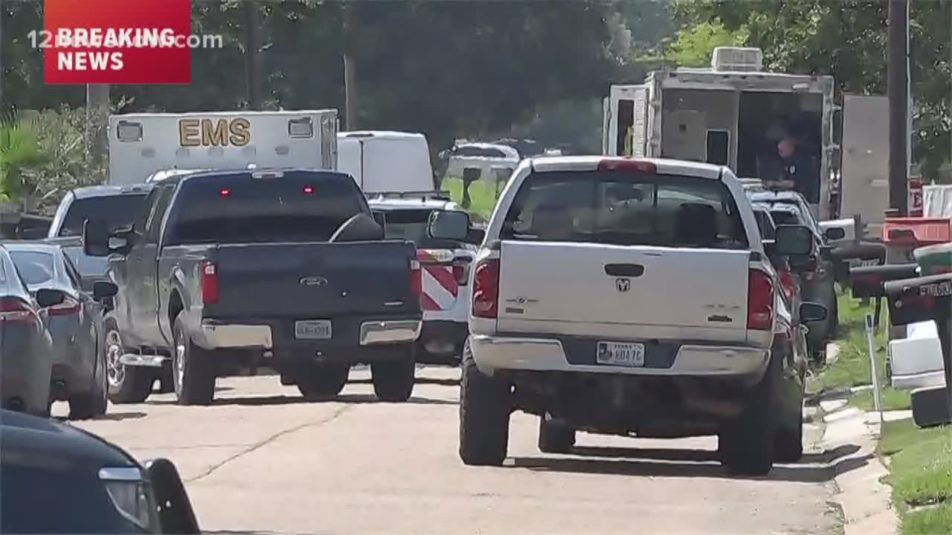 Police say the subject is barricaded. There are two children inside the home.