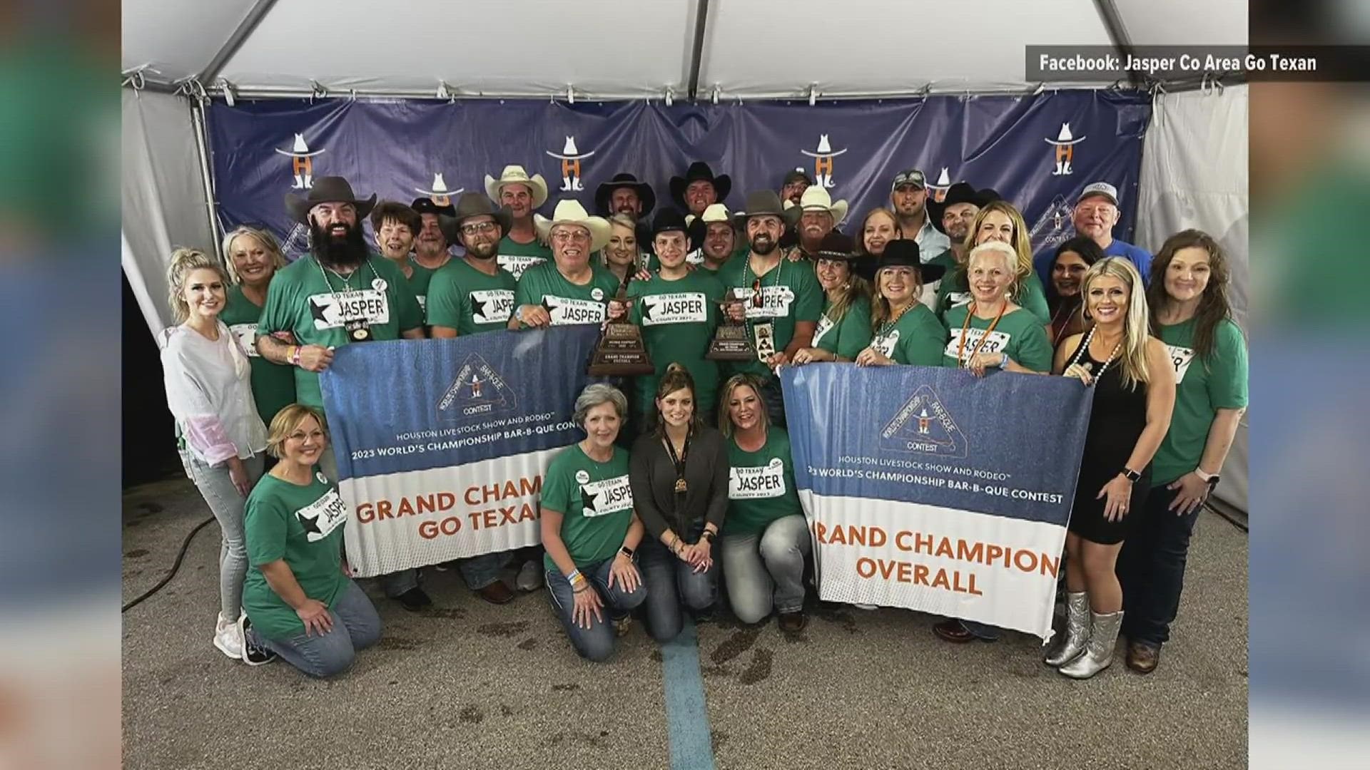 This year's Grand Overall Champion of the 2023 World's Championship Bar-B-Que was Jasper County Go Texan.