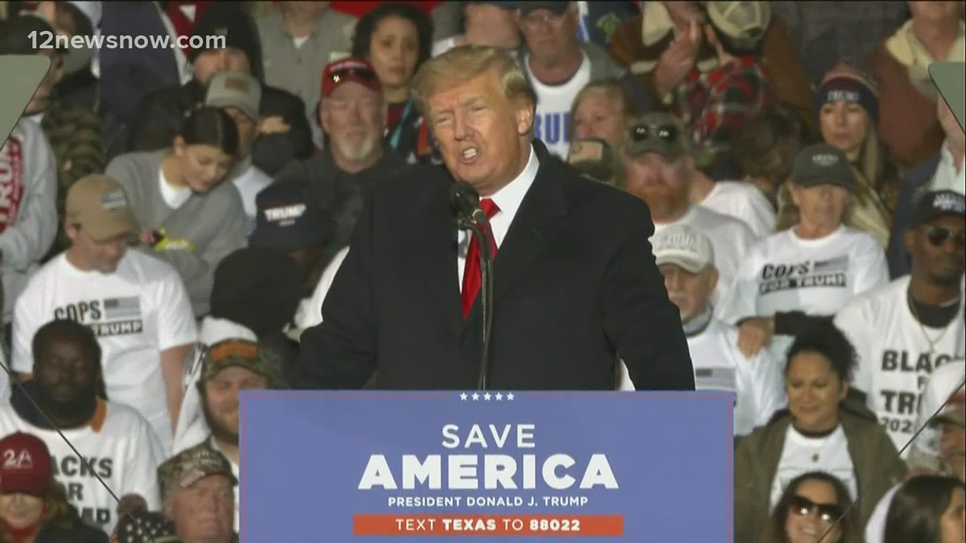 Donald Trump held a rally in Conroe as a part of his "Save America Tour."