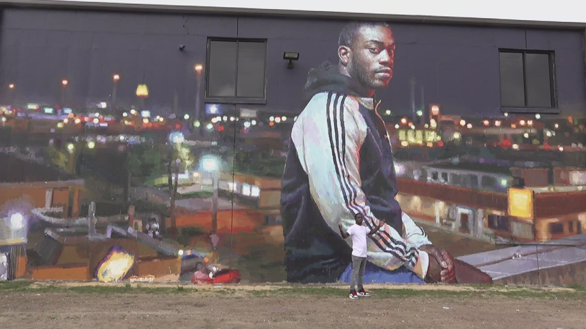 The man in the downtown Beaumont mural