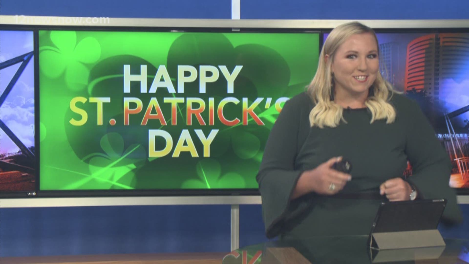 12News weekend crew celebrates St. Patrick's day with song and dance.