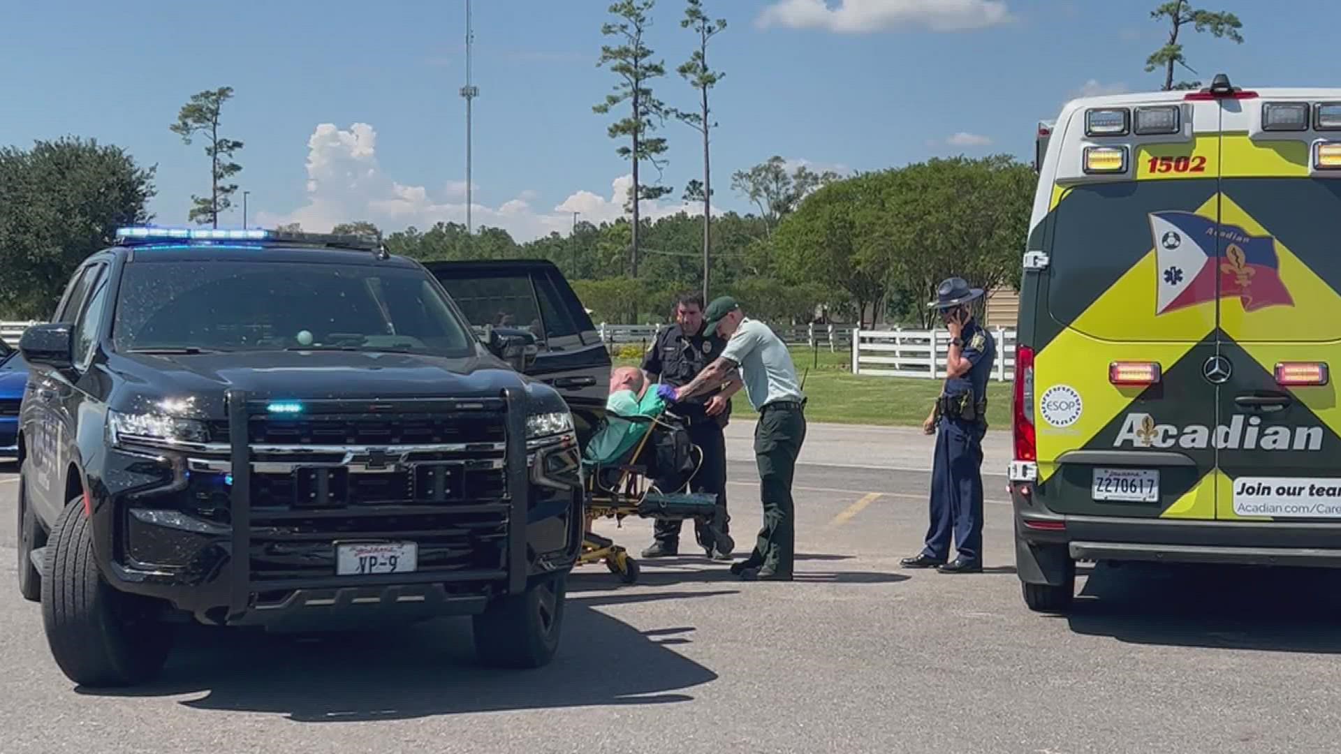 The suspect was stopped near the Delta Downs Racetrack, Hotel & Casino in Louisiana.