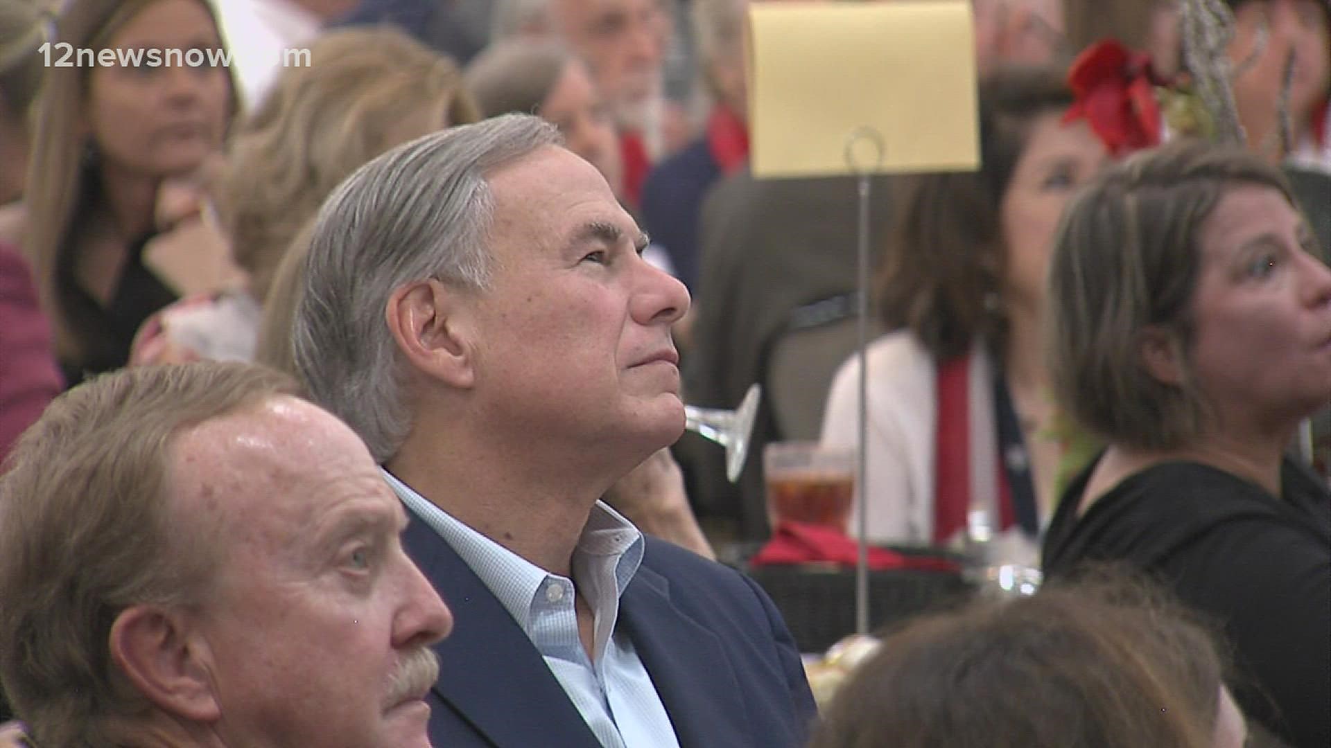 Gov. Abbott spoke with members of the Golden Triangle Republican Women at their luncheon.