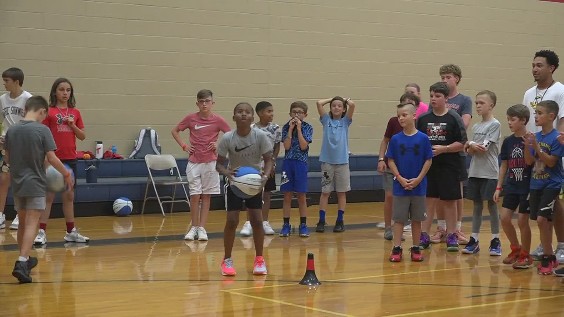 Close to 300 campers fill Hardin-Jefferson's gyms this week for basketball camp.