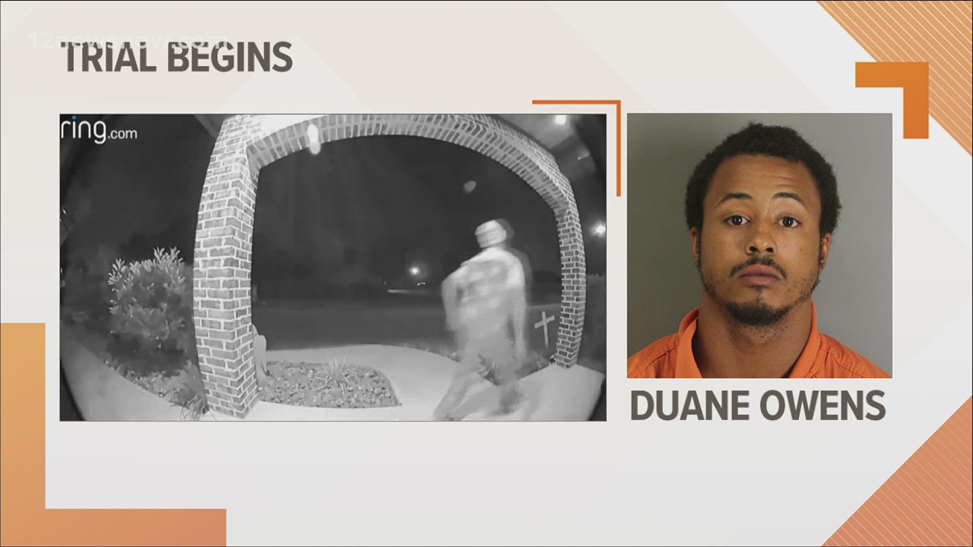 Duane Owens is facing a slew of charge. This trial will only address the trafficking charge.