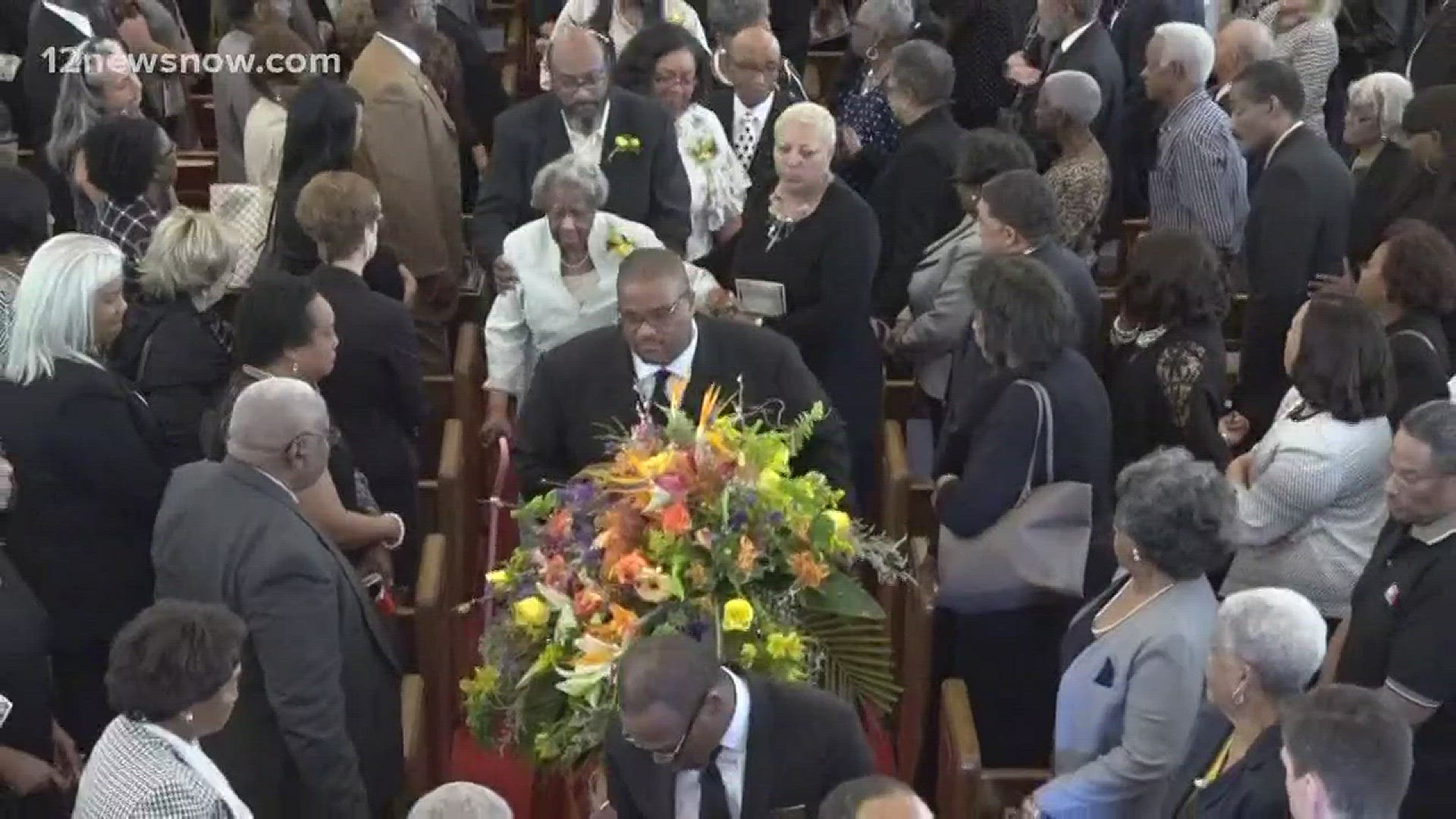 Gethrel 'Get' Williams-Wright was laid to rest at Magnolia Cemetery. Her family and friends gathered inside McCabe Roberts Avenue Methodist Church in Beaumont to say their final good-bye.                 there were tears of sorrow, outbursts of laughter,