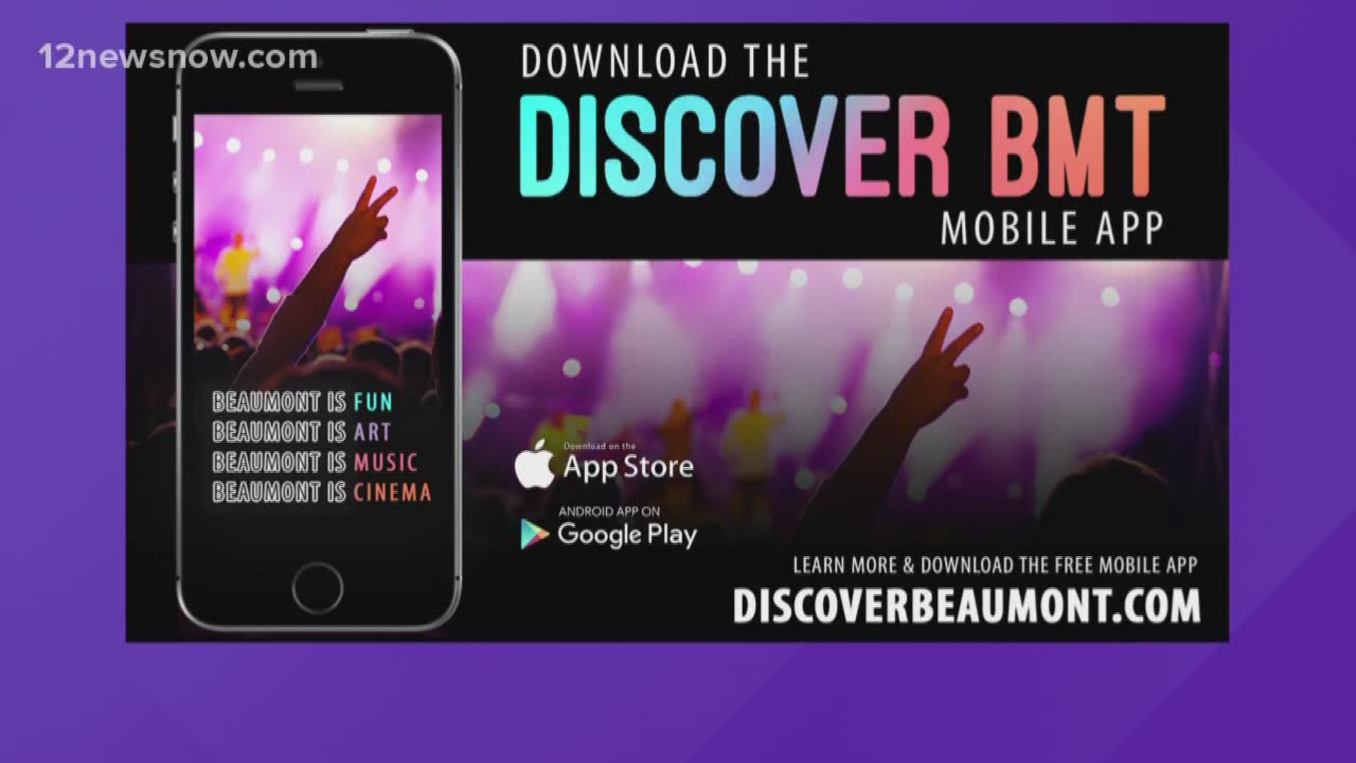 Be sure to download the Discover BMT app or visit discoverbeaumont.com for more even information.